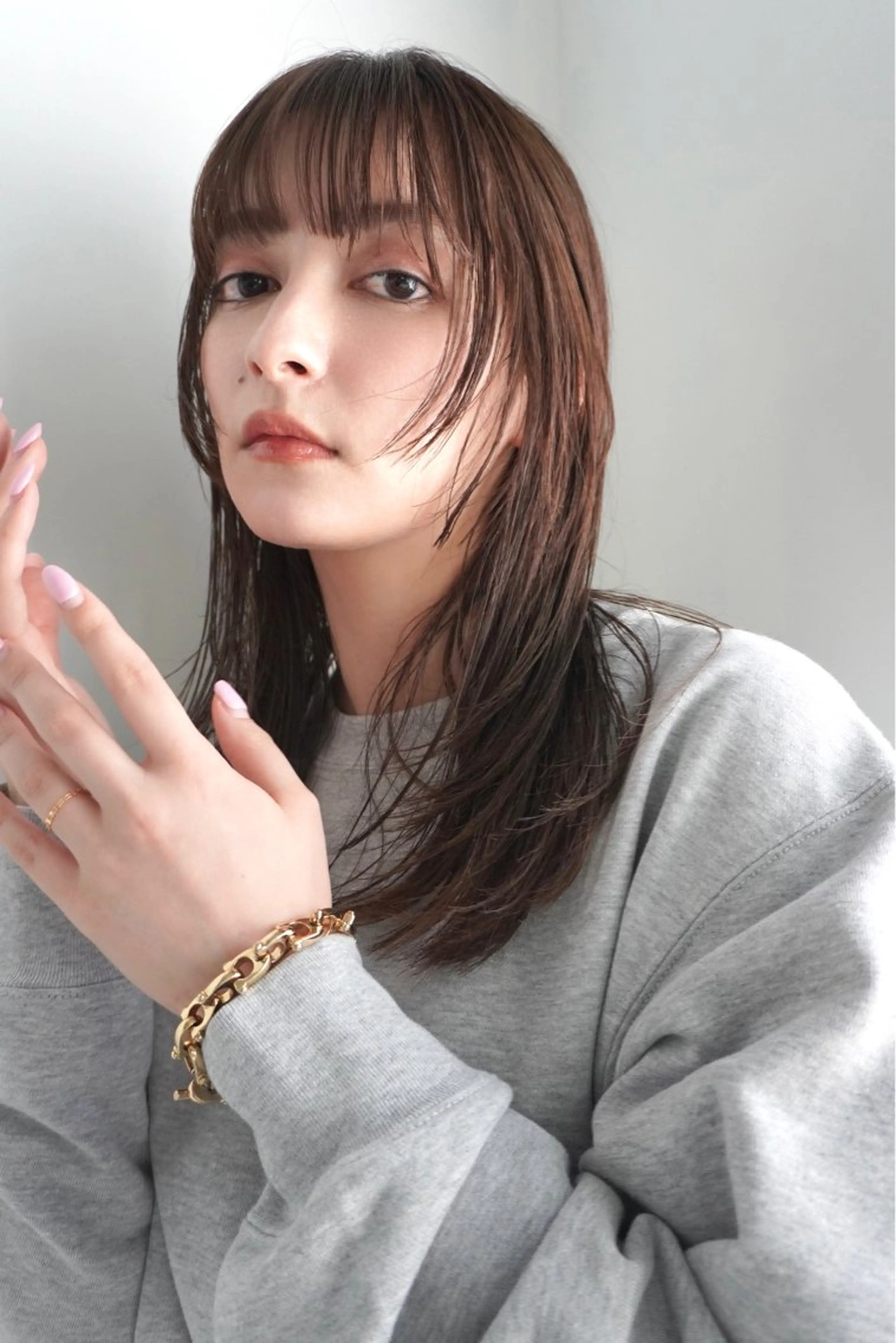 ミディアム カラー レイヤーカット カット ヘアカラー トリートメント レイヤー／似合わせ TAKUYAのヘアスタイル