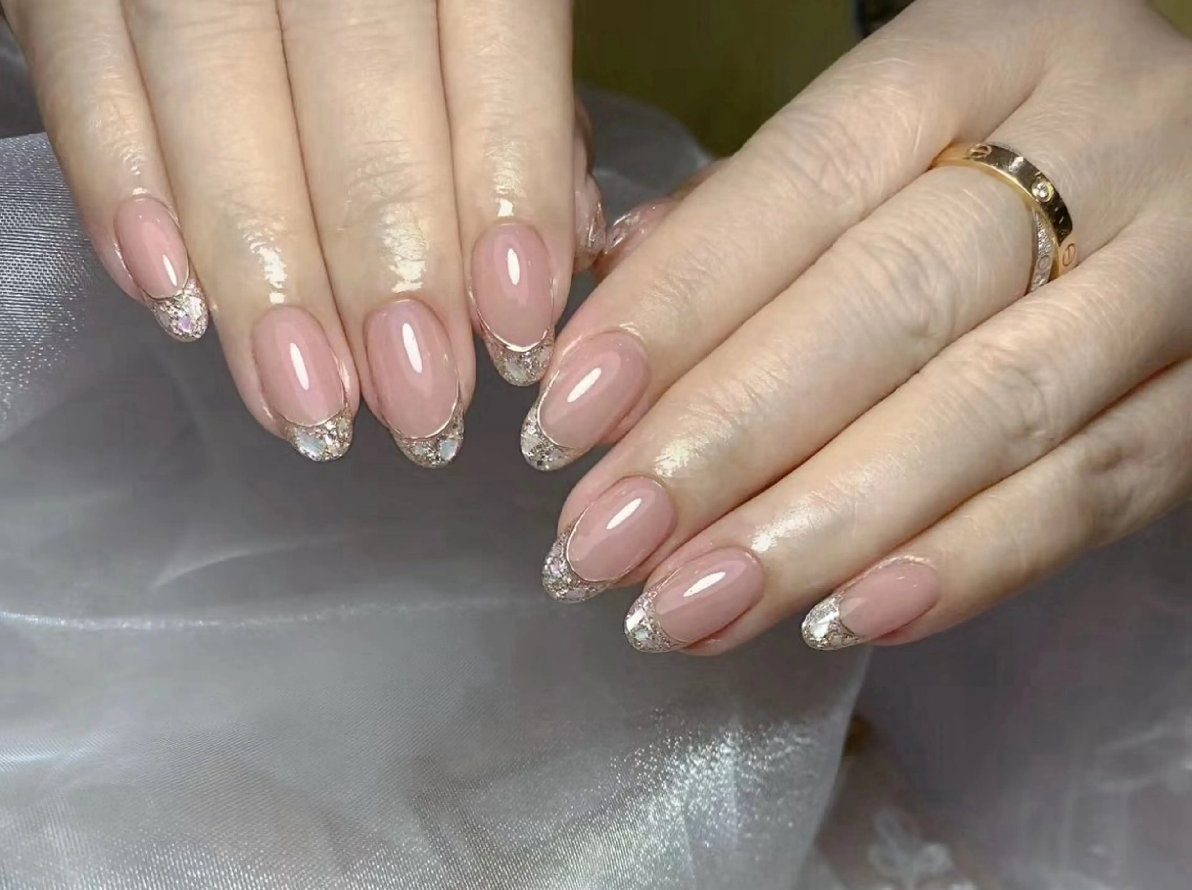 ネイル ハンドネイル pink lady サロン・紬のネイルデザイン