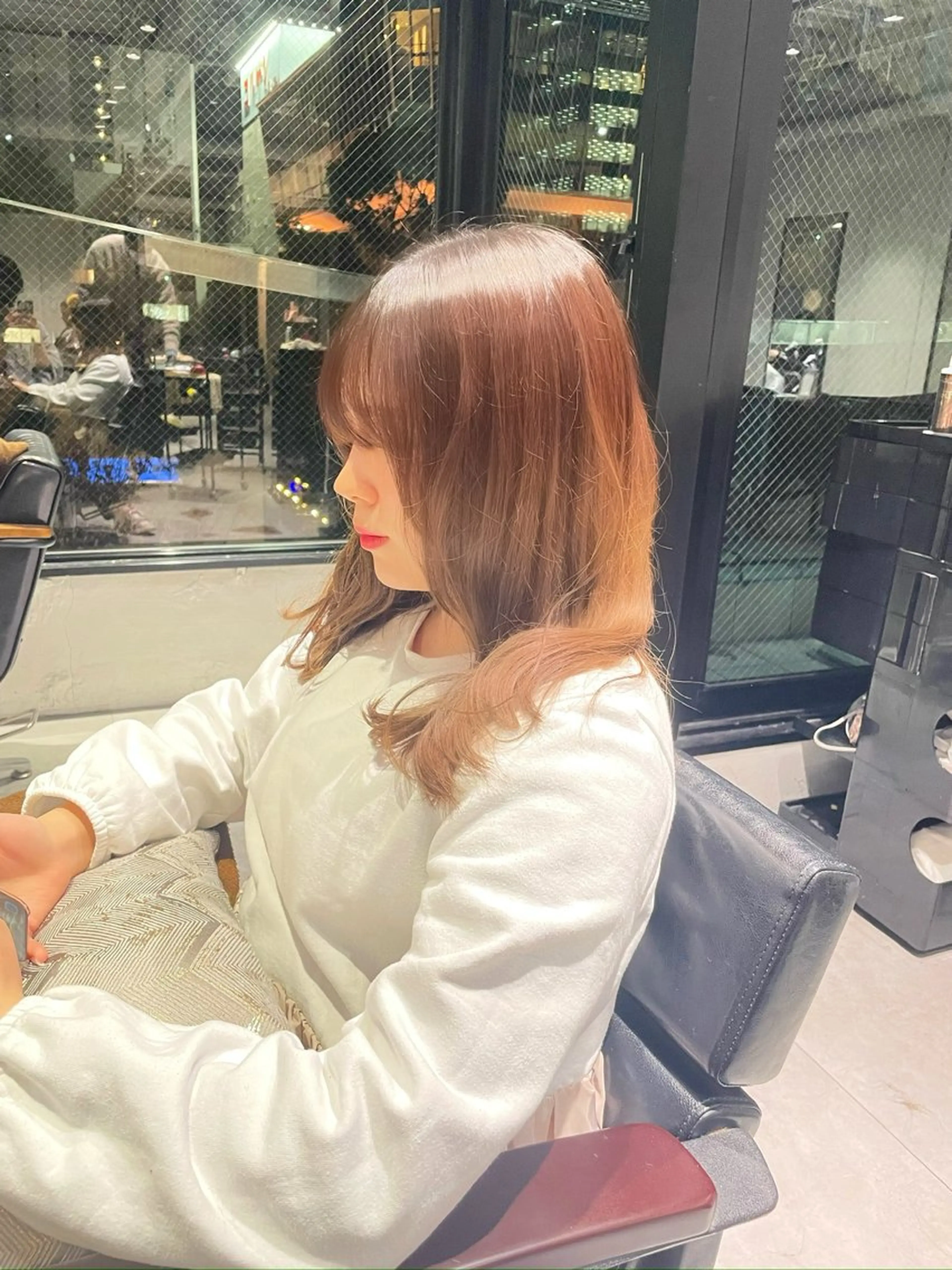 ミディアム カラー カット ヘアカラー トリートメント CHERIM ❤️‍🔥新家光葉のヘアスタイル
