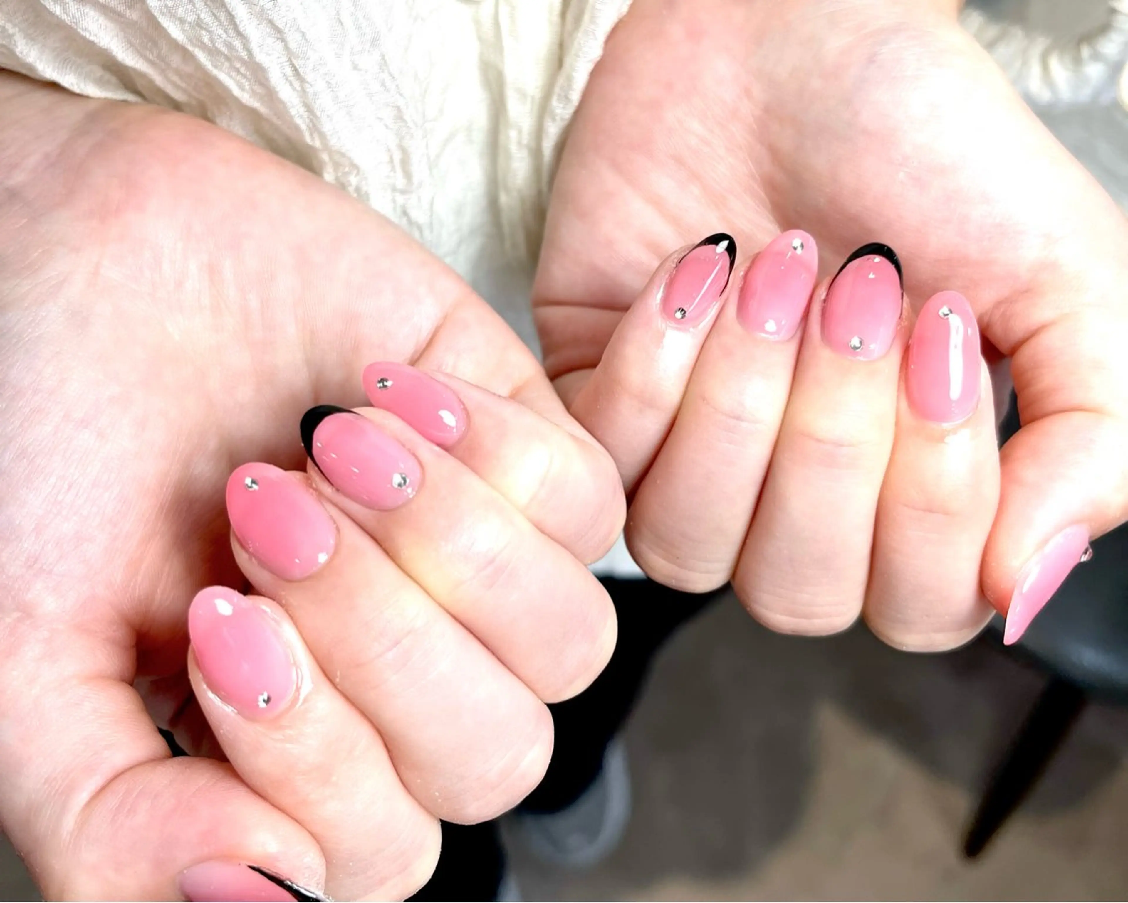 ネイル アートネイル フレンチネイル ジェルネイル パラジェル ピンク Salute本店 🦋仲原里佳のネイルデザイン