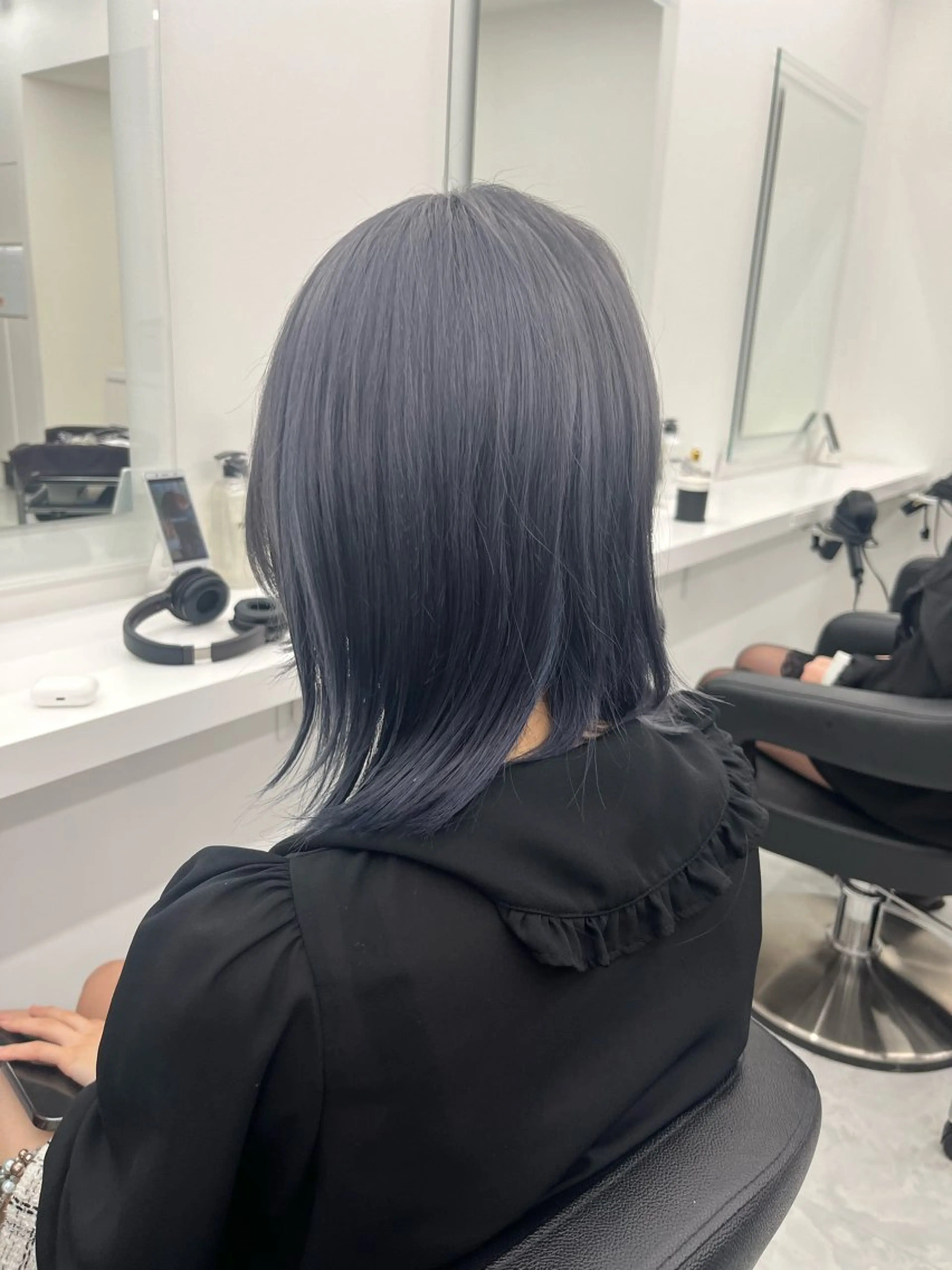 ミディアム カラー ブルーカラー ヘアカラー 💖トレンド夏 カラー💖FUTAのヘアスタイル
