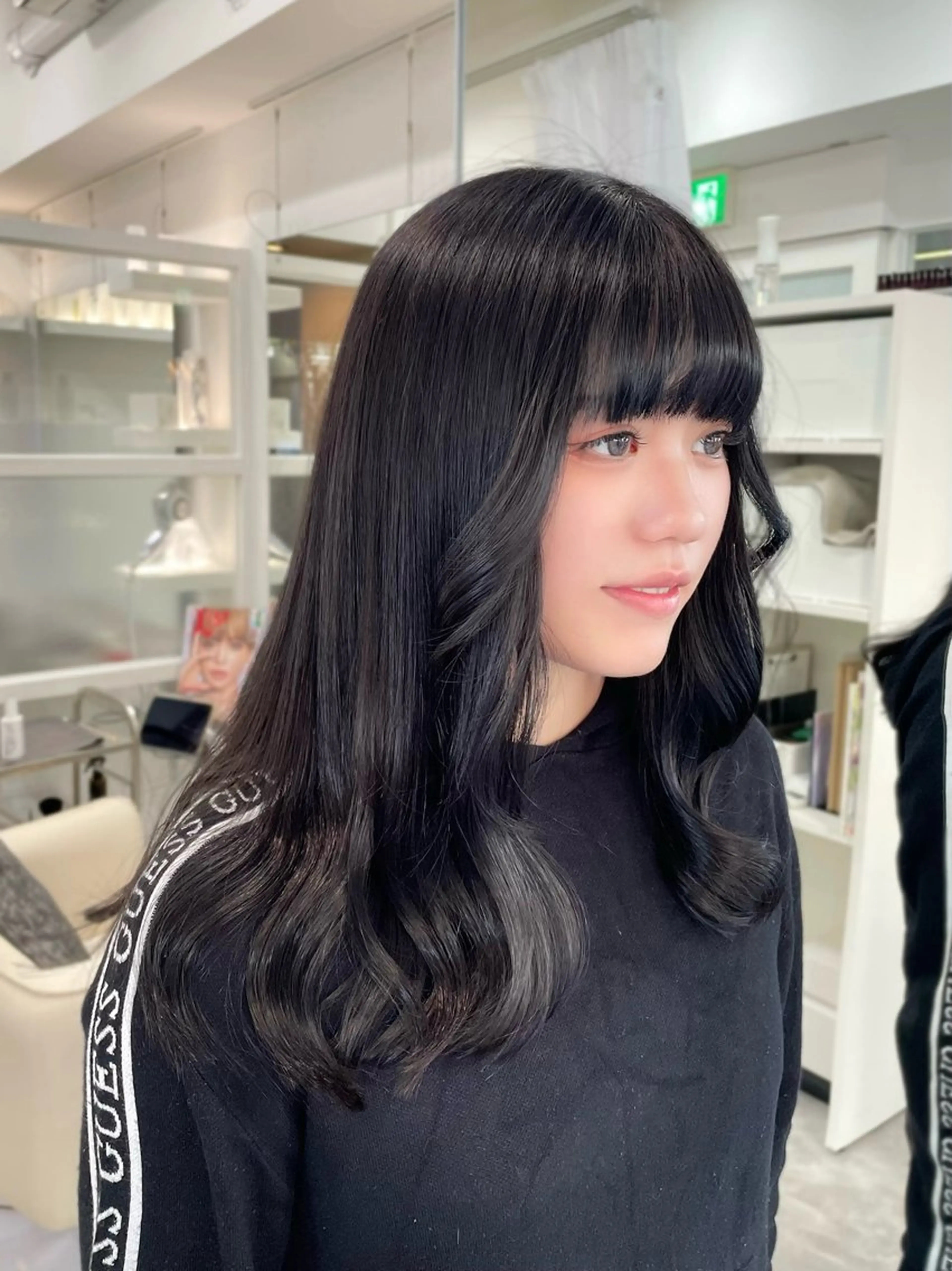 ロング カラー ヘアアレンジ ヘアカラー エクステ シールエクステ/束感 マツエク/マツパのヘアスタイル