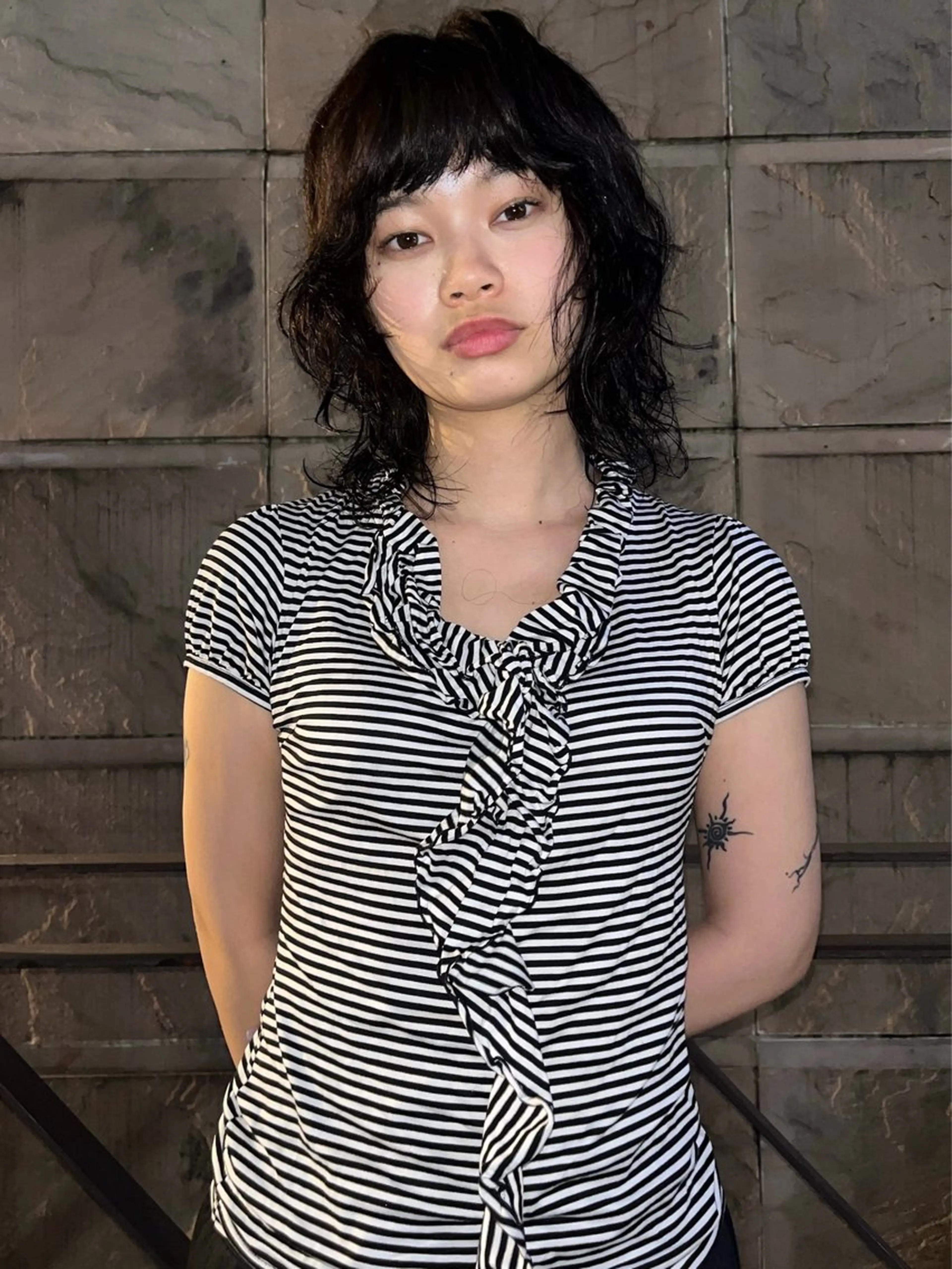 セミロング カラー パーマ ヘアアレンジ カット ヘアカラー 渡邉 舞のヘアスタイル