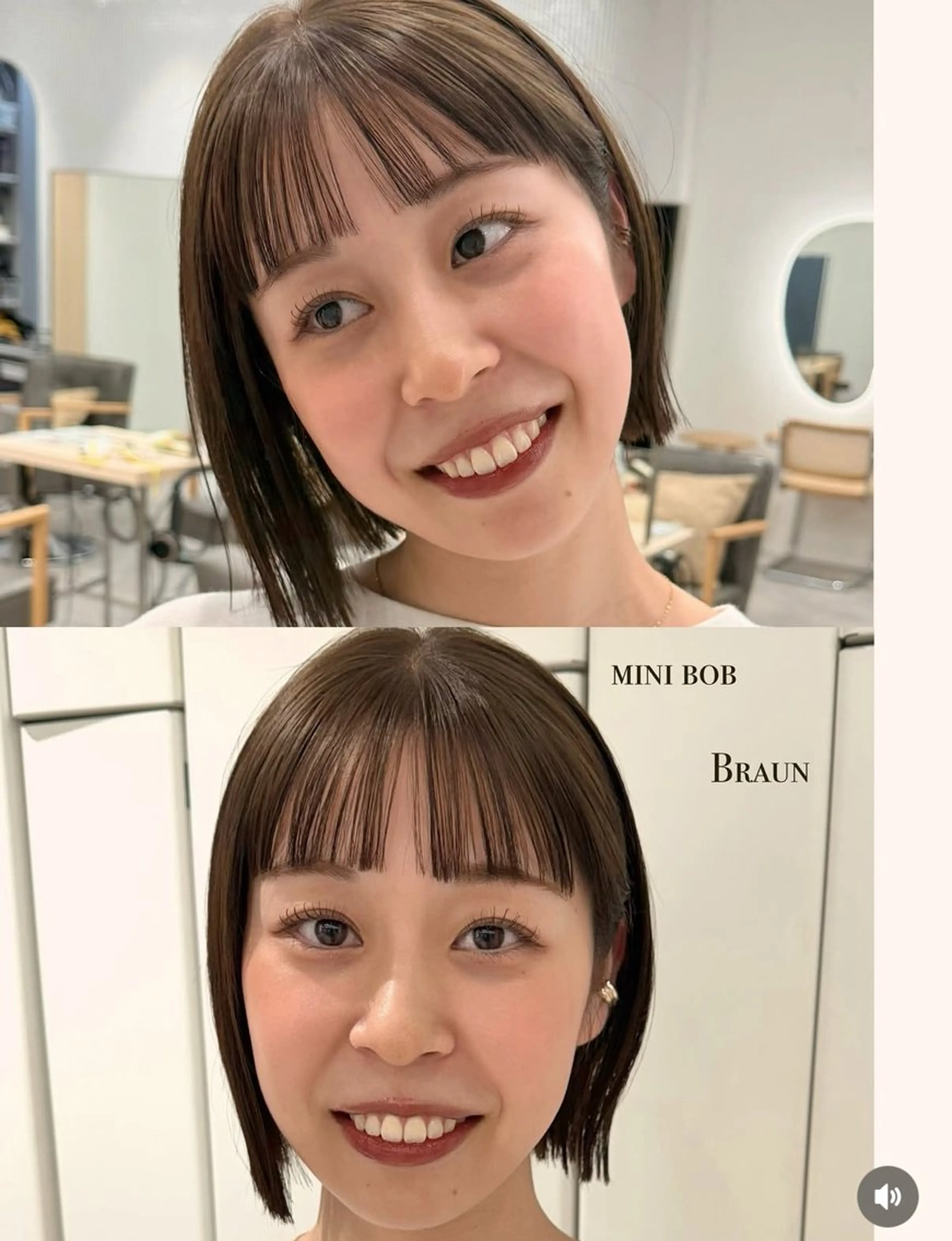 ミディアム おしゃれボブ/暖色 カラー🧶いろはのヘアスタイル