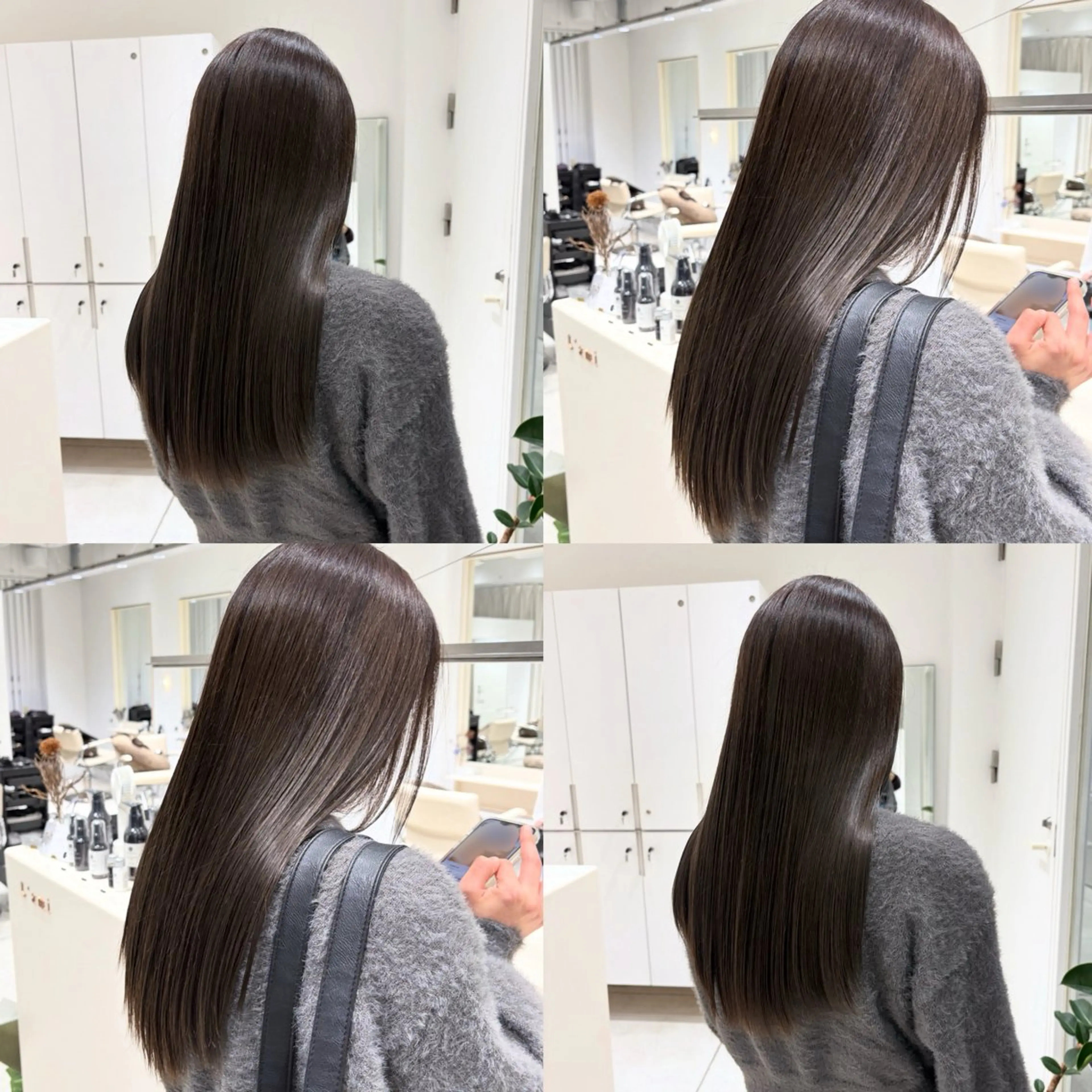 セミロング カラー アッシュ アッシュブラウン アッシュグレー アッシュグレージュ ブラウンカラー カット ヘアカラー トリートメント ヘッドスパ ヘアセット カジュアルを女っぽく 𝗮𝘆𝗮𝗰𝗼のヘアスタイル