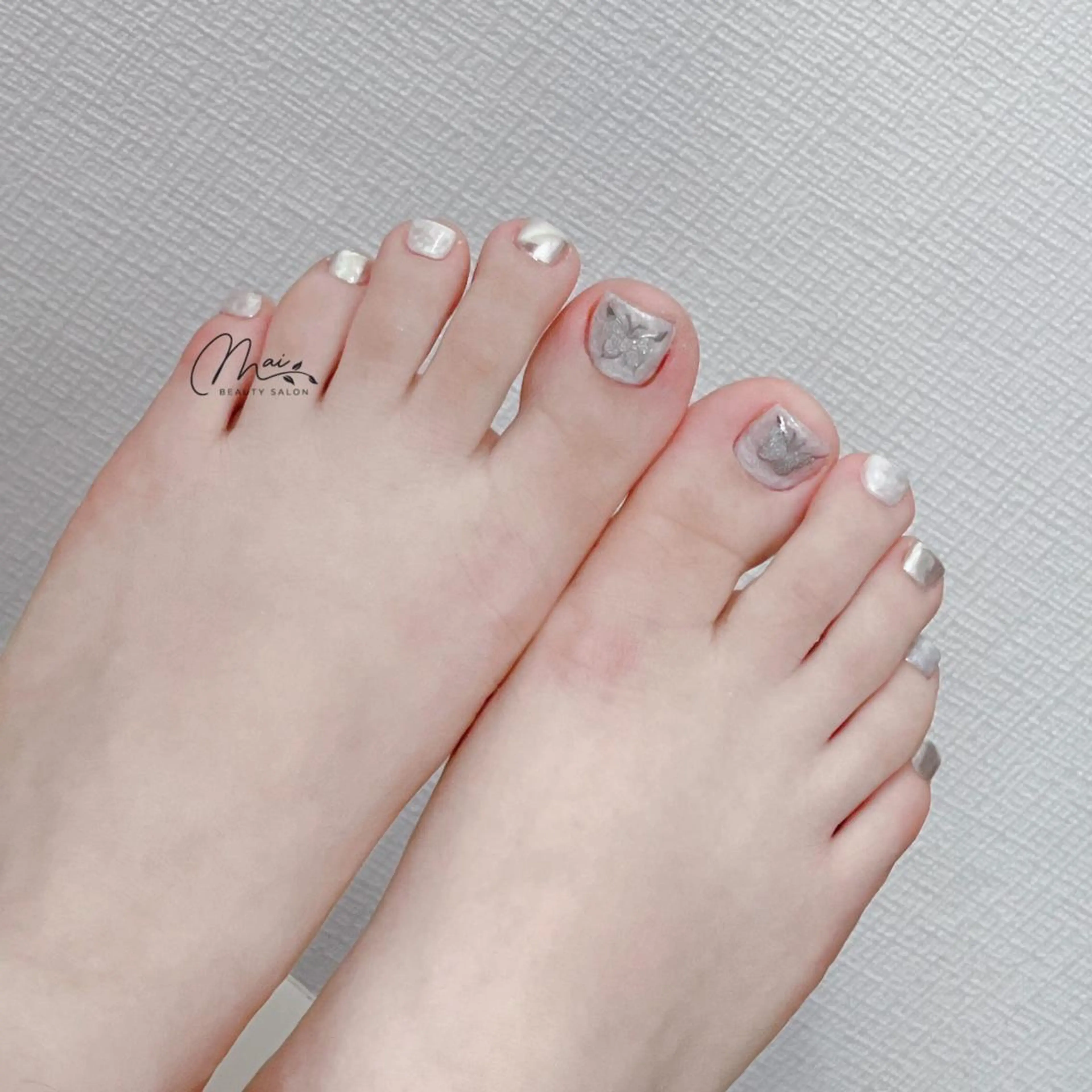 ネイル チークネイル フラッシュネイル フレンチネイル ジェルネイル 韓国ネイル フットネイル MaiBeauty マイ マイのネイルデザイン