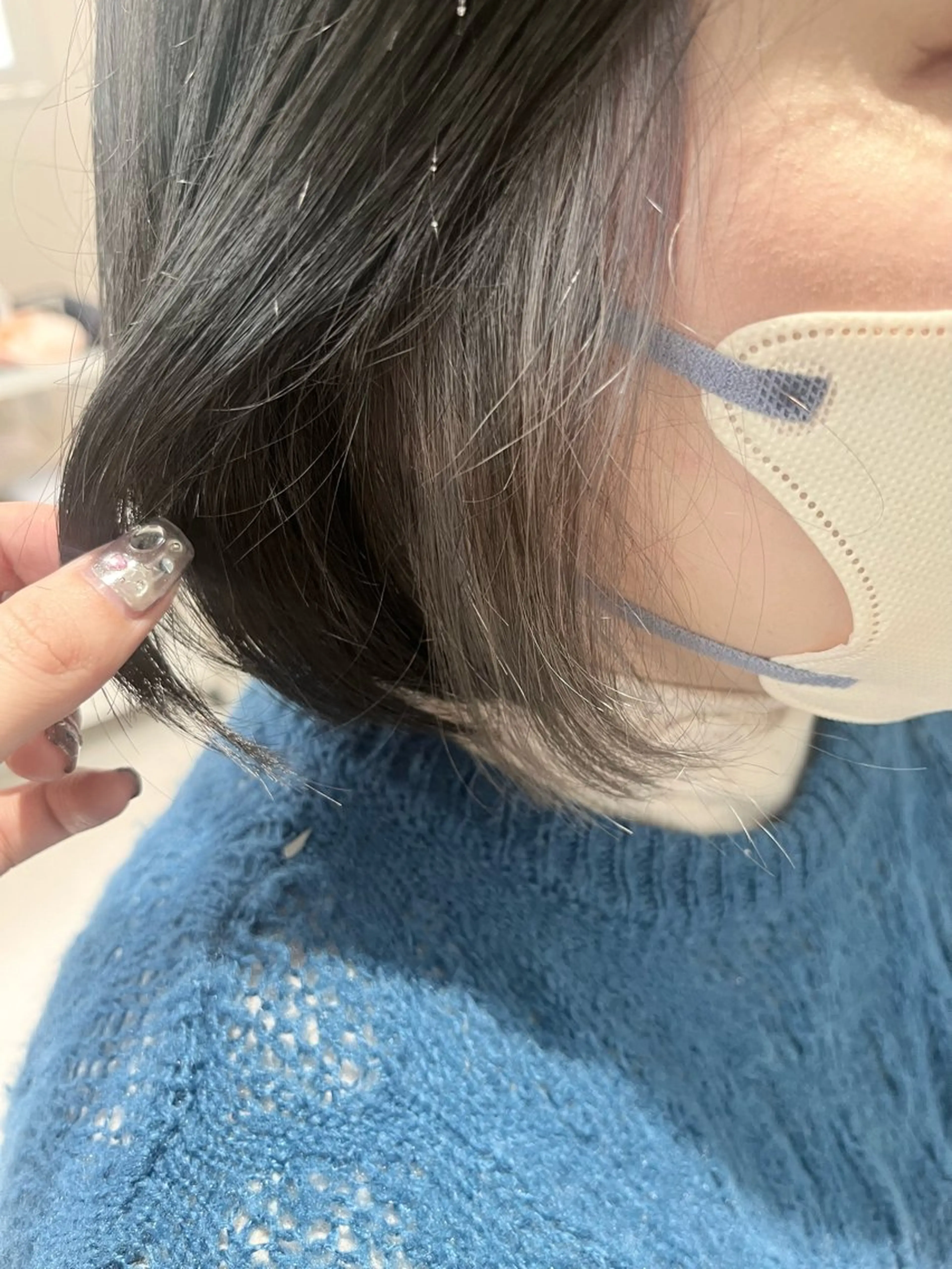 ミディアム カラー シルバー 暖色カラー／ ヘアセット🌛櫻井舞のヘアスタイル