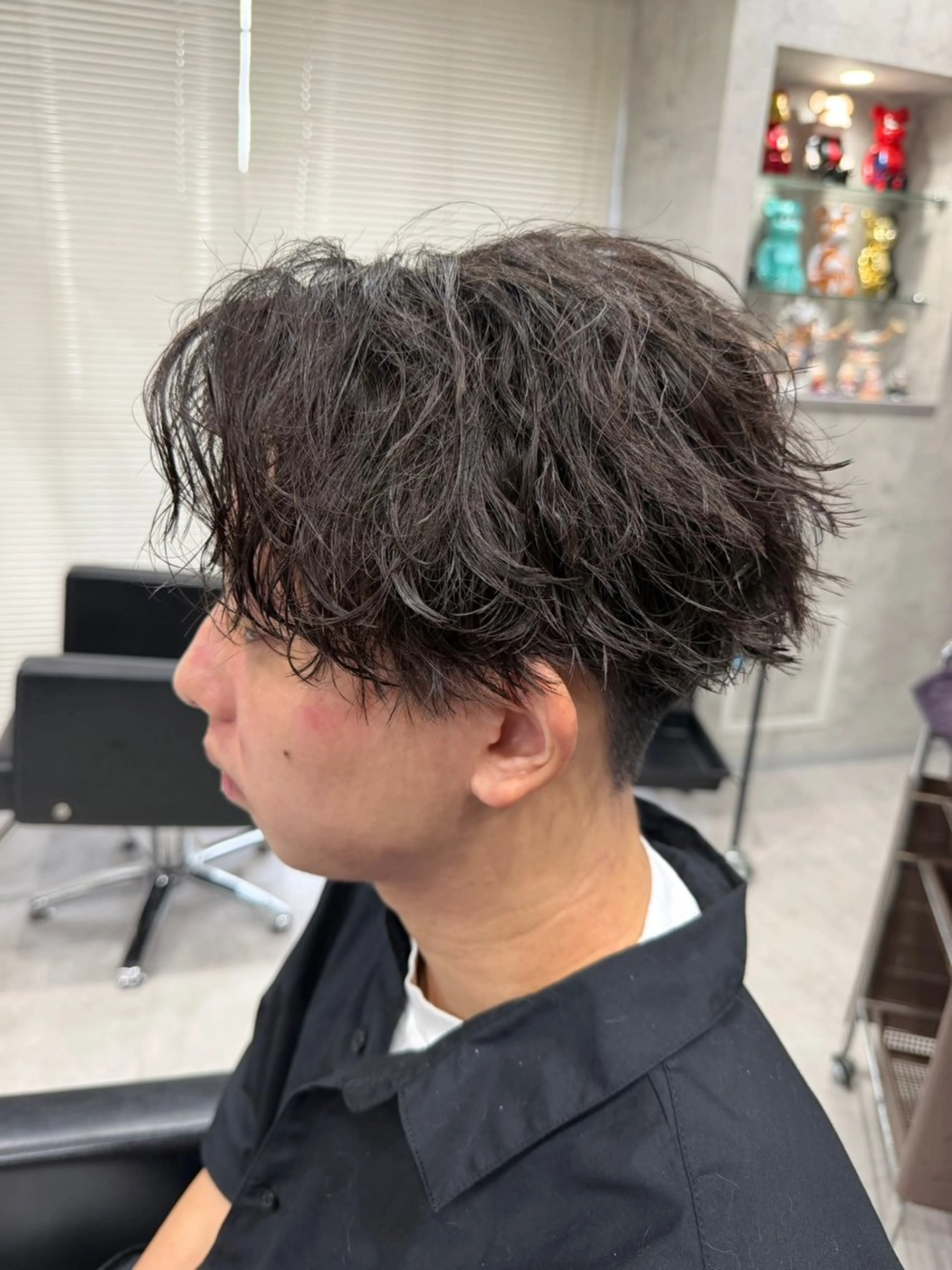 ショート パーマ メンズ メンズパーマ 波巻きパーマ カット パーマ 「パーマ指名No1 🥇」小日向悠のヘアスタイル