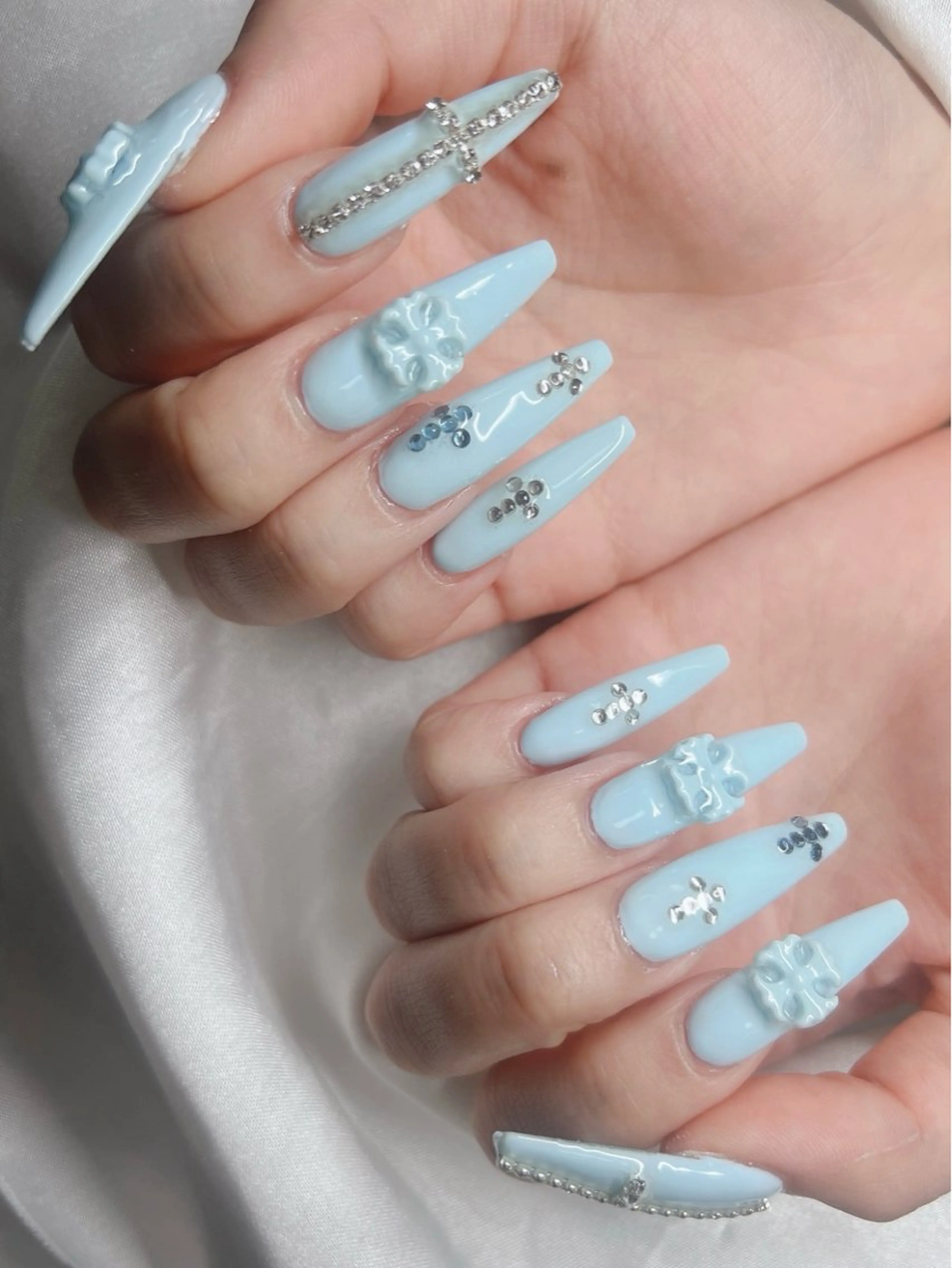 ネイル 長さ出し グラデーション キラキラネイル マグネットネイル ニュアンスネイル ハンドネイル Lee Nails チップ長さだし専門店のネイルデザイン