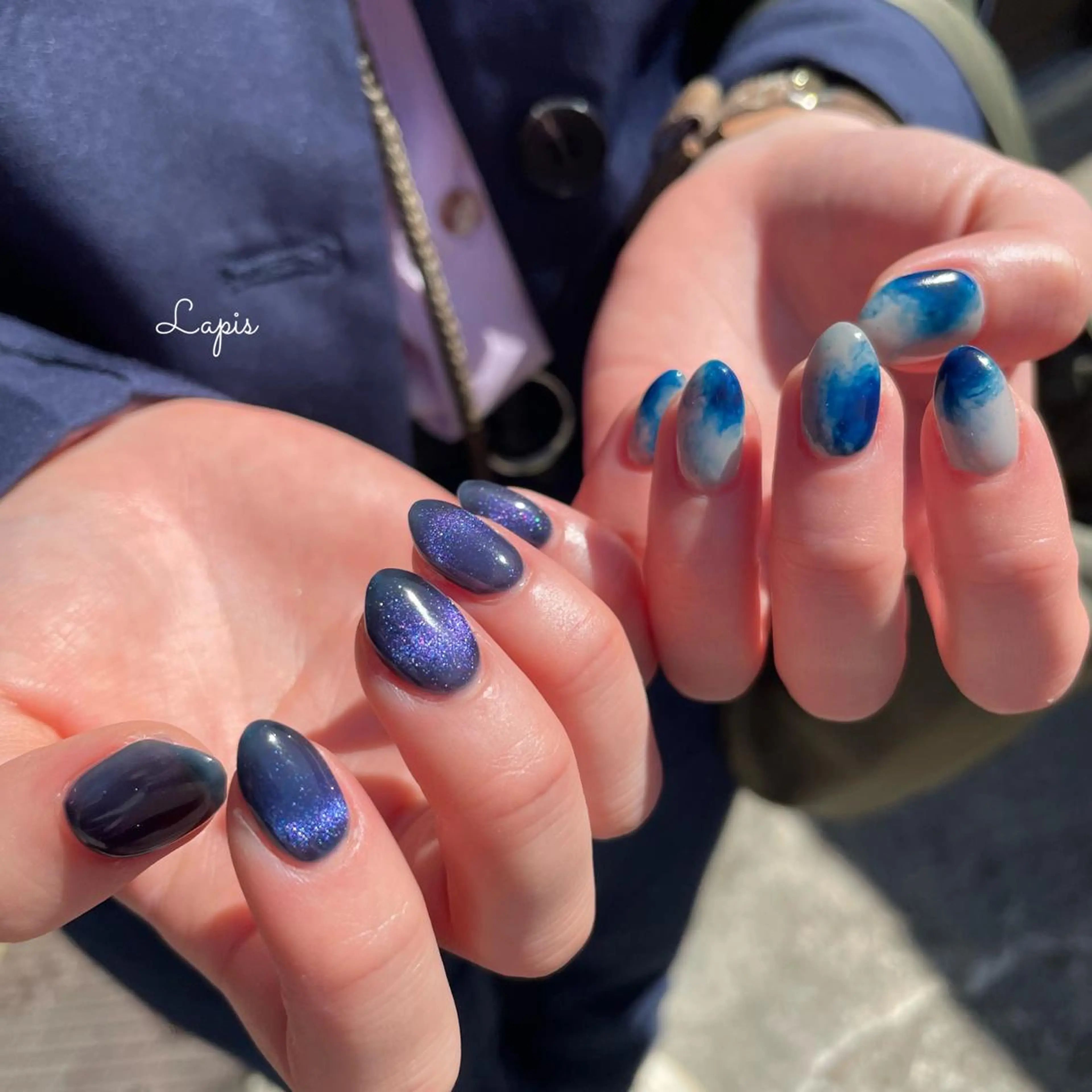 ネイル マグネットネイル ハンドネイル Lapis *のネイルデザイン