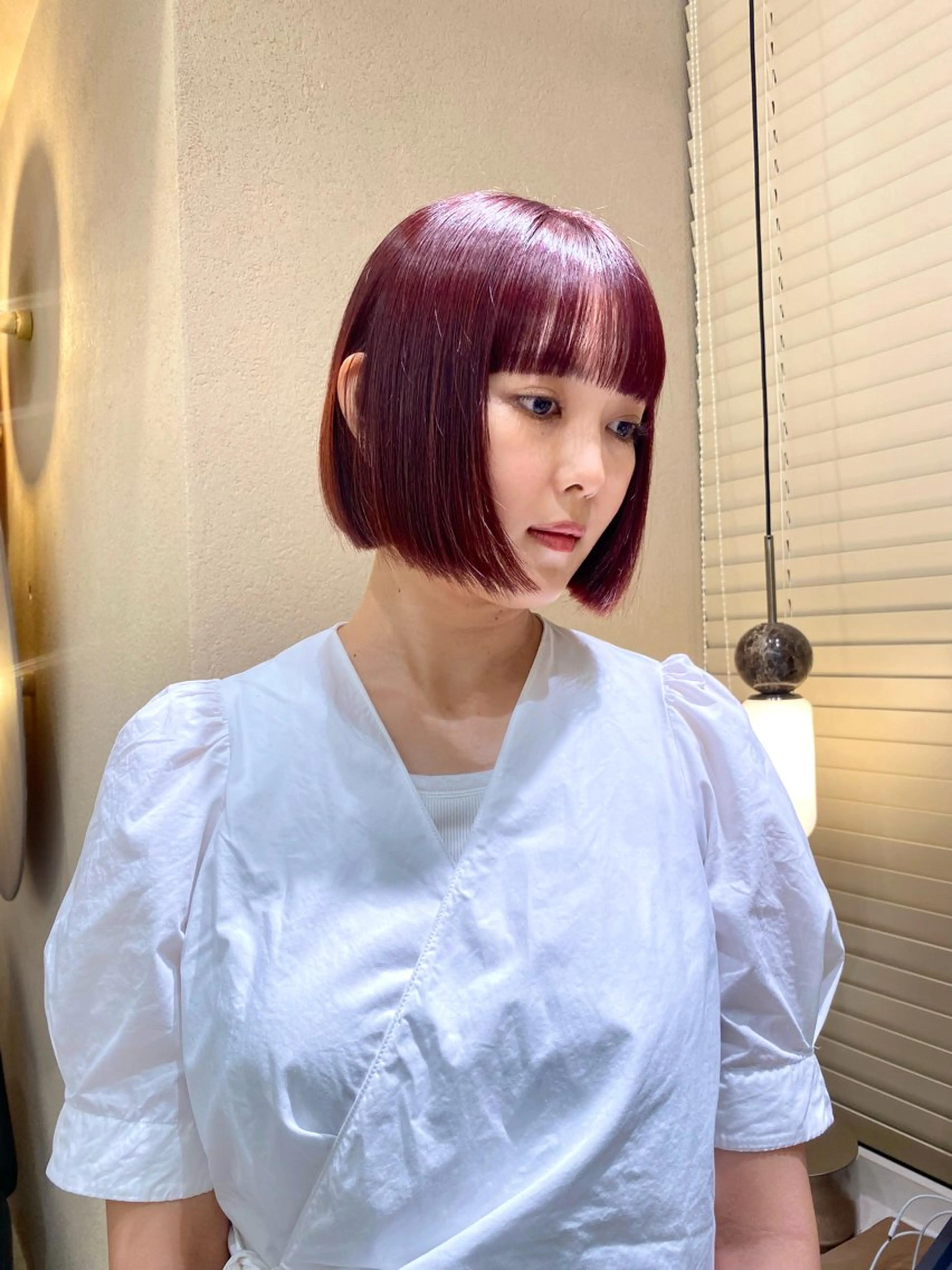 ショート カラー カット ヘアカラー トリートメント 🌼似合わせボブ .暖色🌼浅井 遥のヘアスタイル