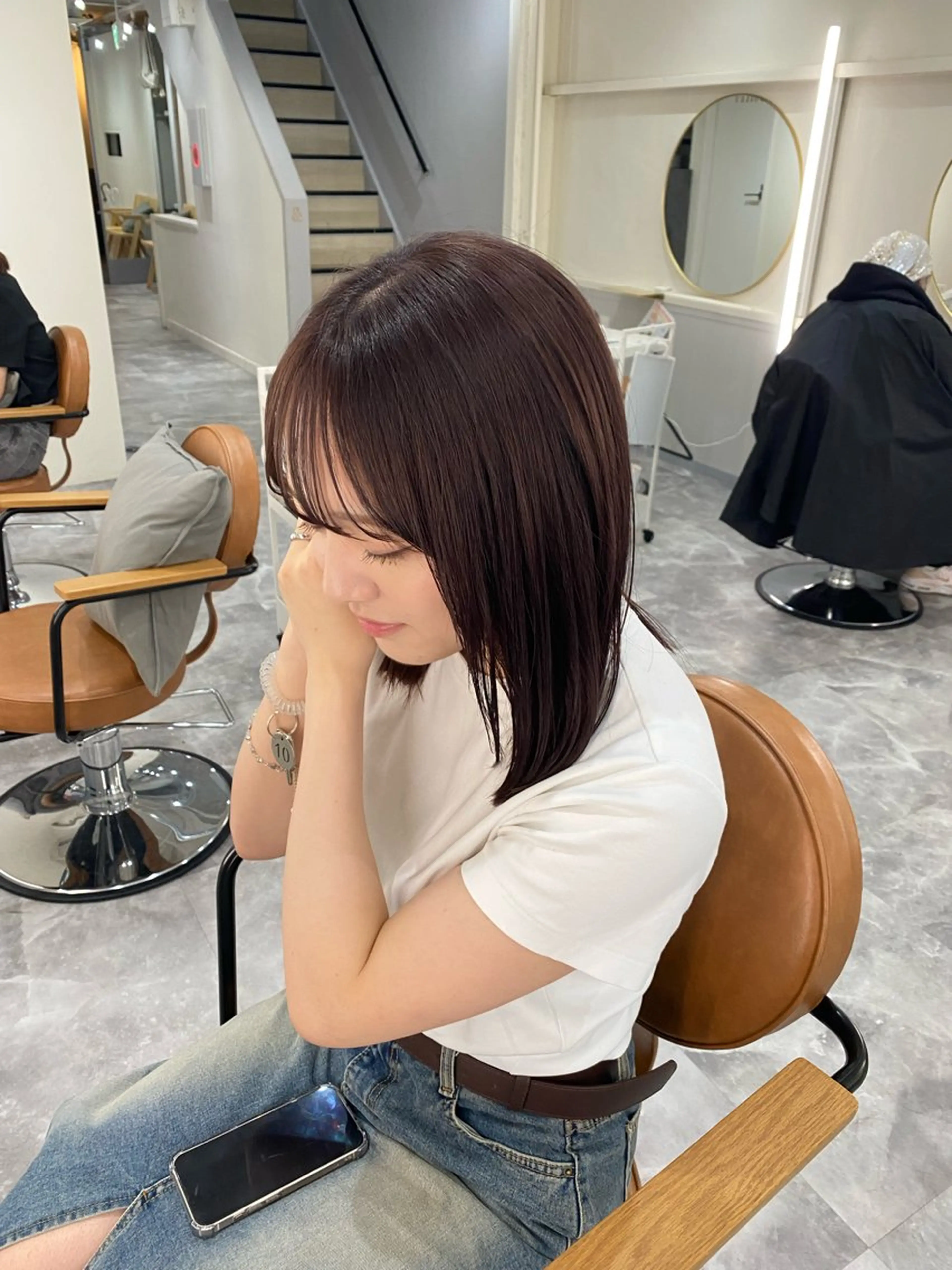セミロング カラー カット ヘアカラー トリートメント HONDA KANONのヘアスタイル