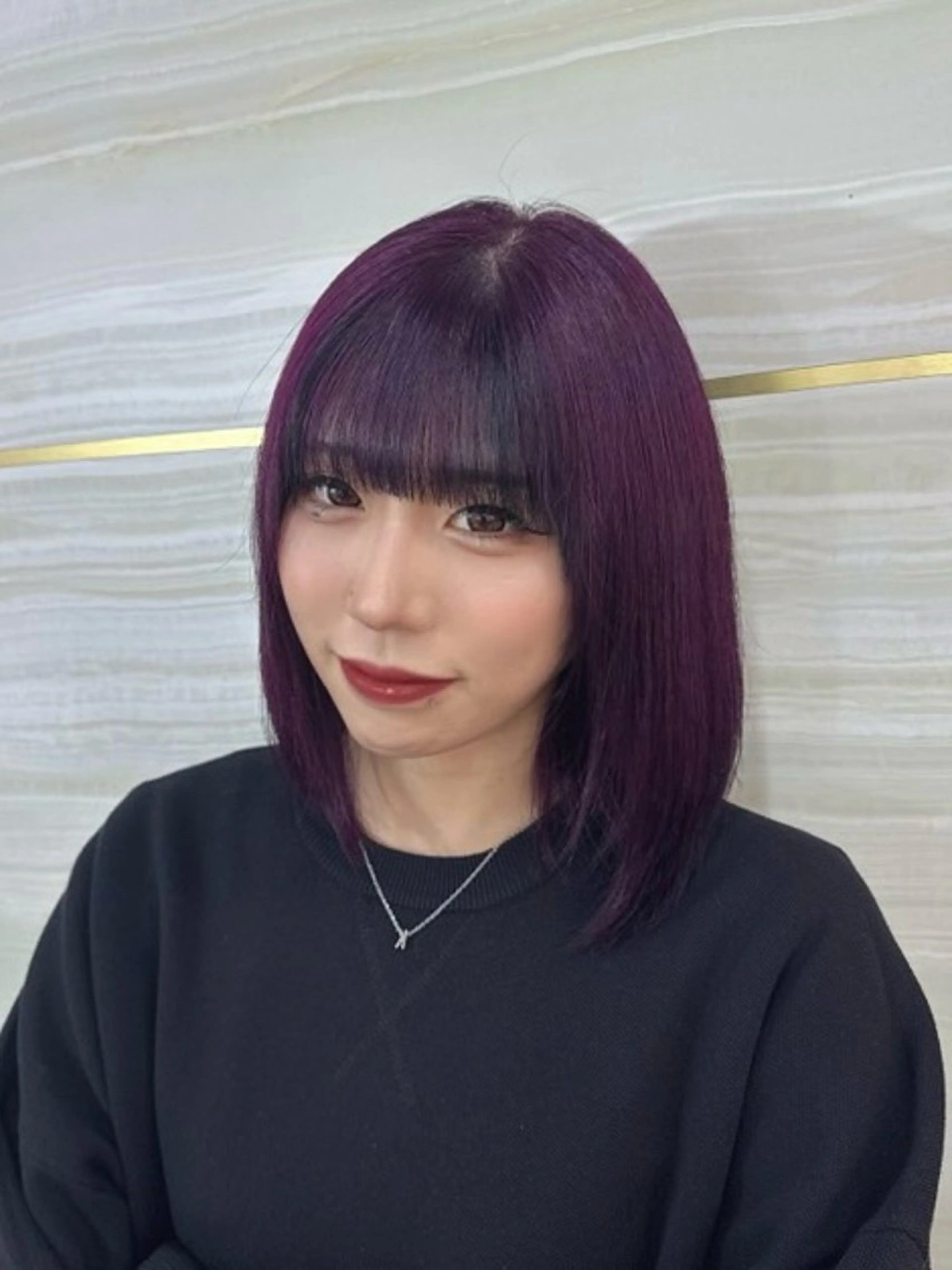 ミディアム カラー カット ヘアカラー 🩶mana🩶艶髪 /カラーオンカラーのヘアスタイル