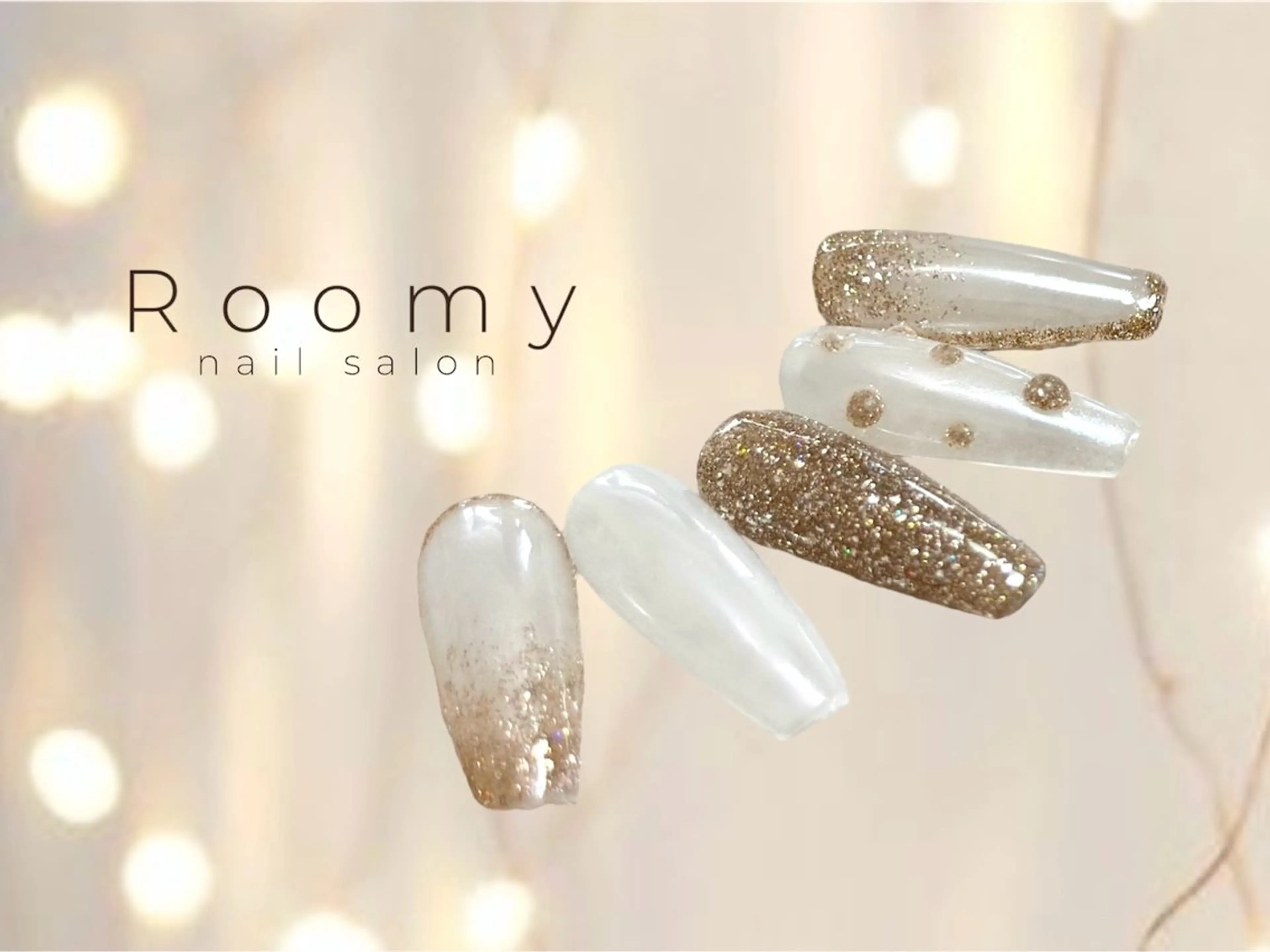 ネイル フレンチネイル ジェルネイル グラデーション ラメ(グリッター) マグネットネイル ハンドネイル nail salon Roomy 竹ノ塚所属・nail salon Roomy 竹ノ塚のネイルデザイン