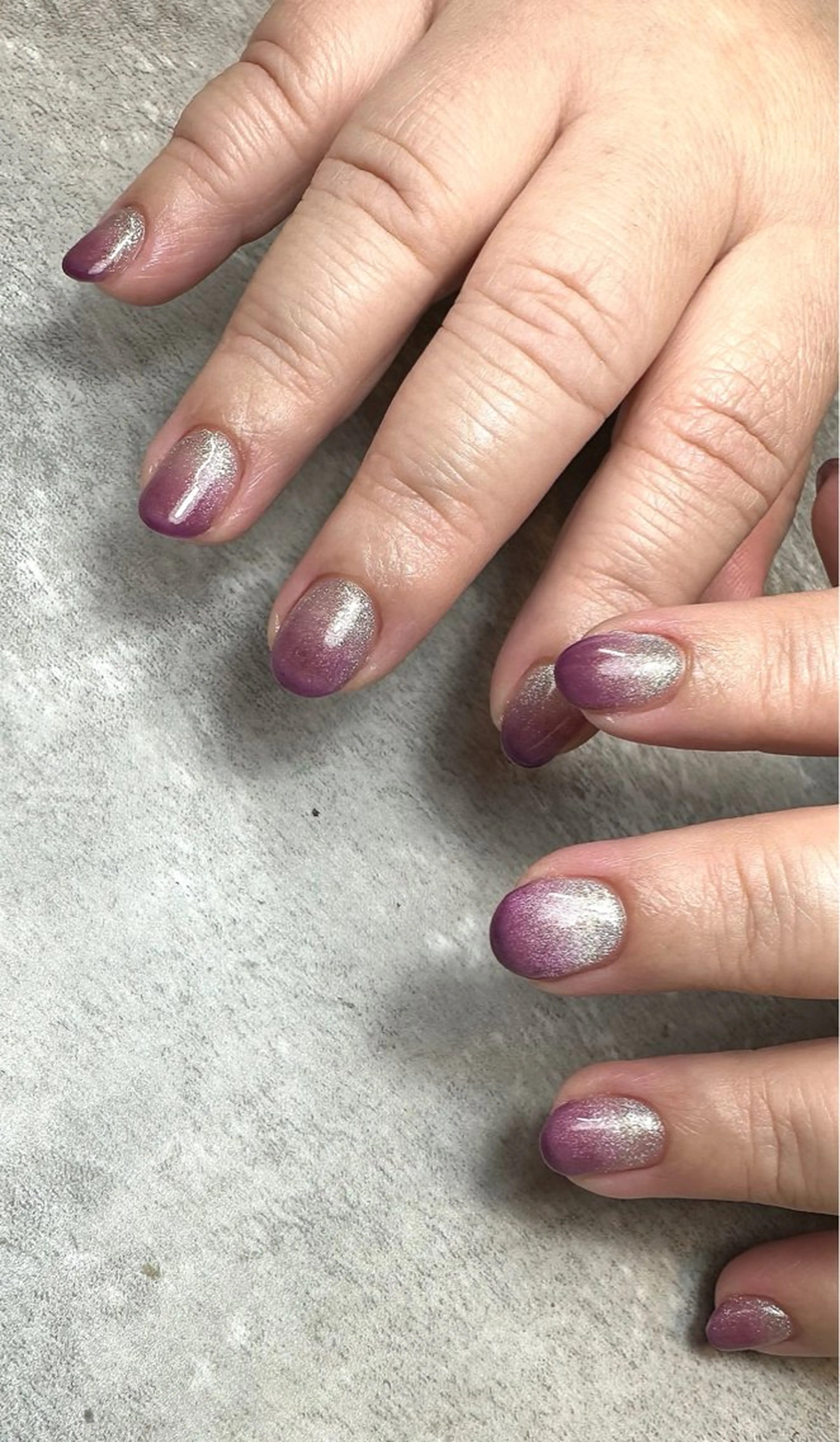 ネイル グラデーション マグネットネイル パープル ハンドネイル nail campのネイルデザイン