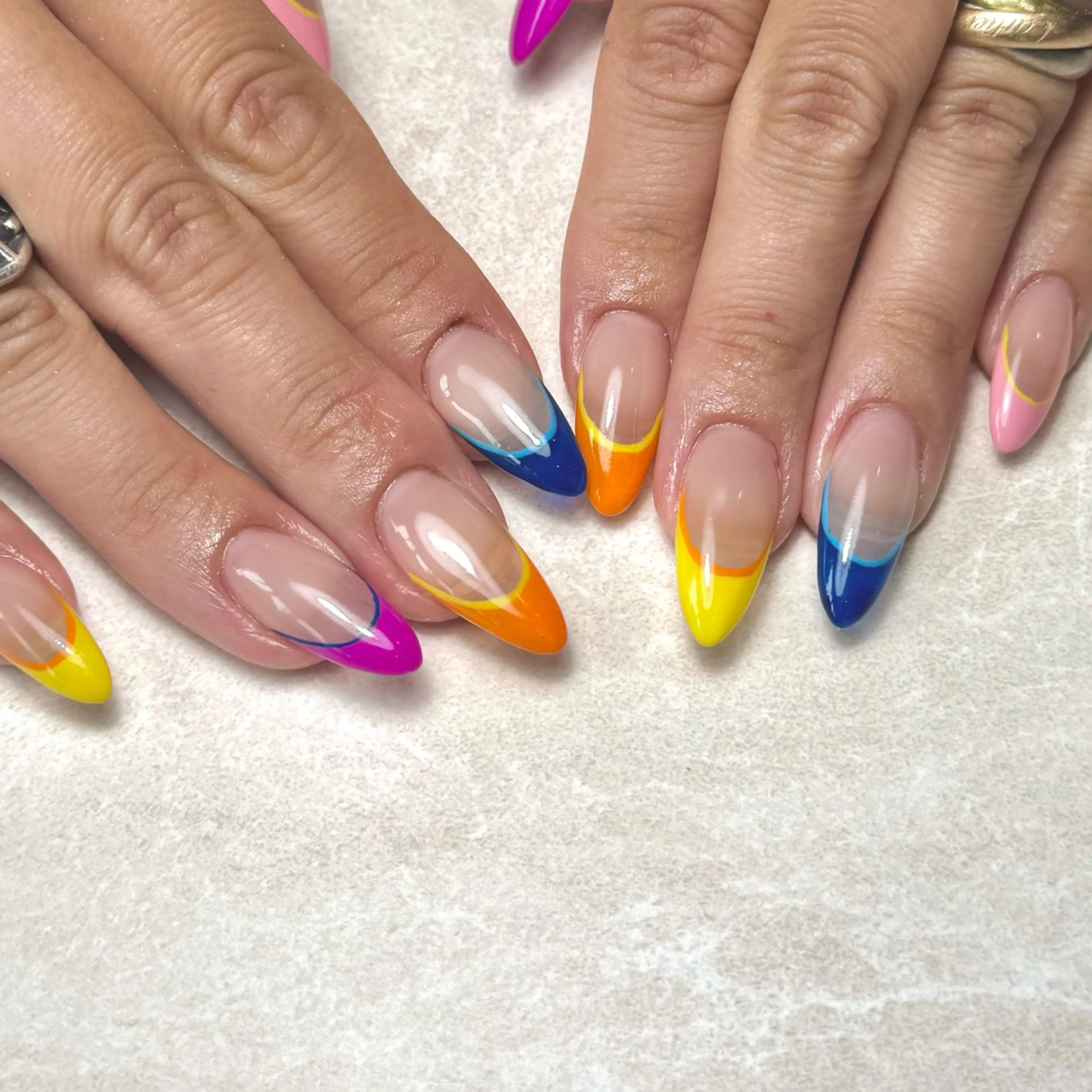 ネイル フレンチネイル キラキラネイル シンプルネイル ハンドネイル Nail Salon Lillion【リリオン】所属・lillion karenのネイルデザイン