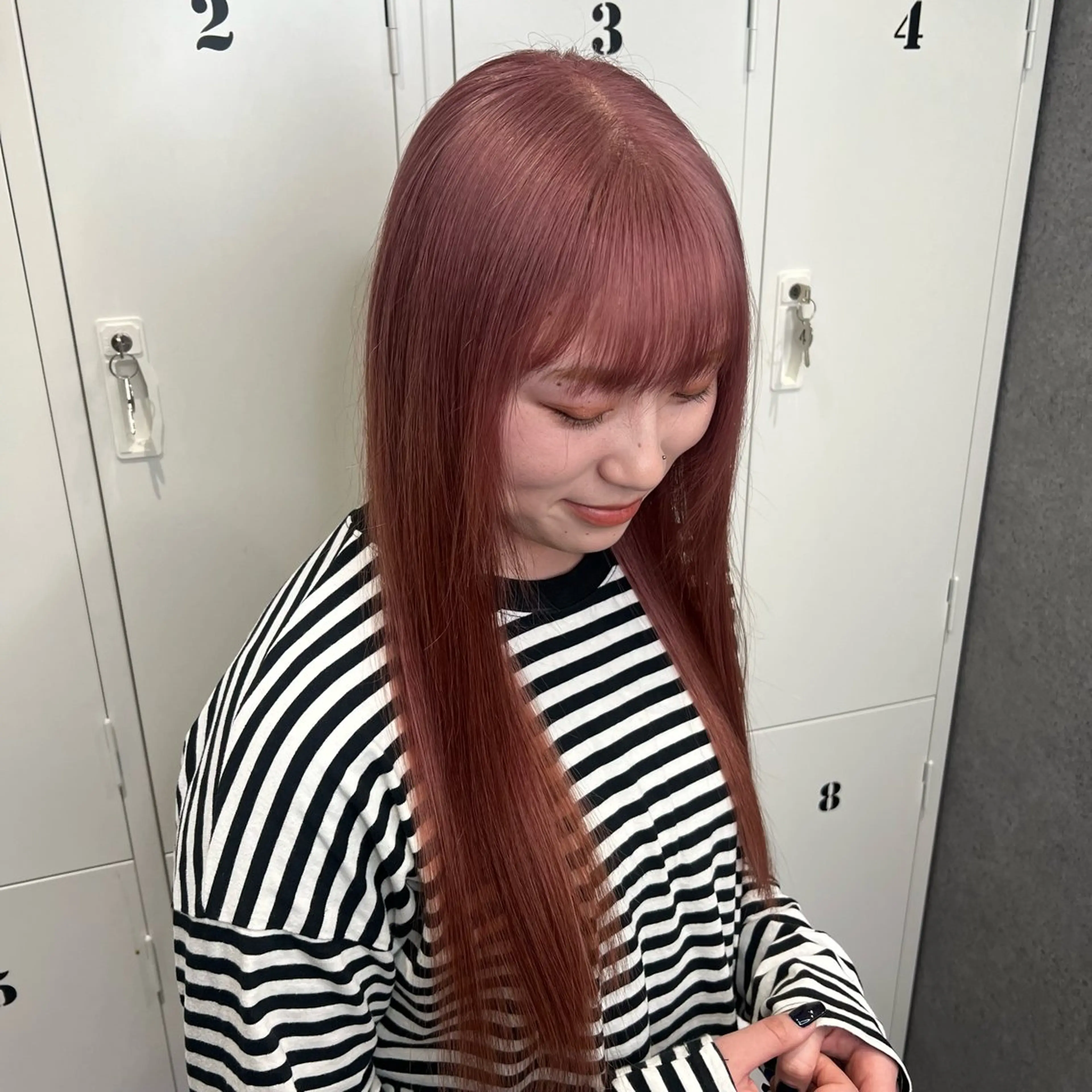 ロング カラー ベージュカラー ブリーチ 透明感カラー デザインカラー ダブルカラー カットモデル募集 八王子/kyocoのヘアスタイル