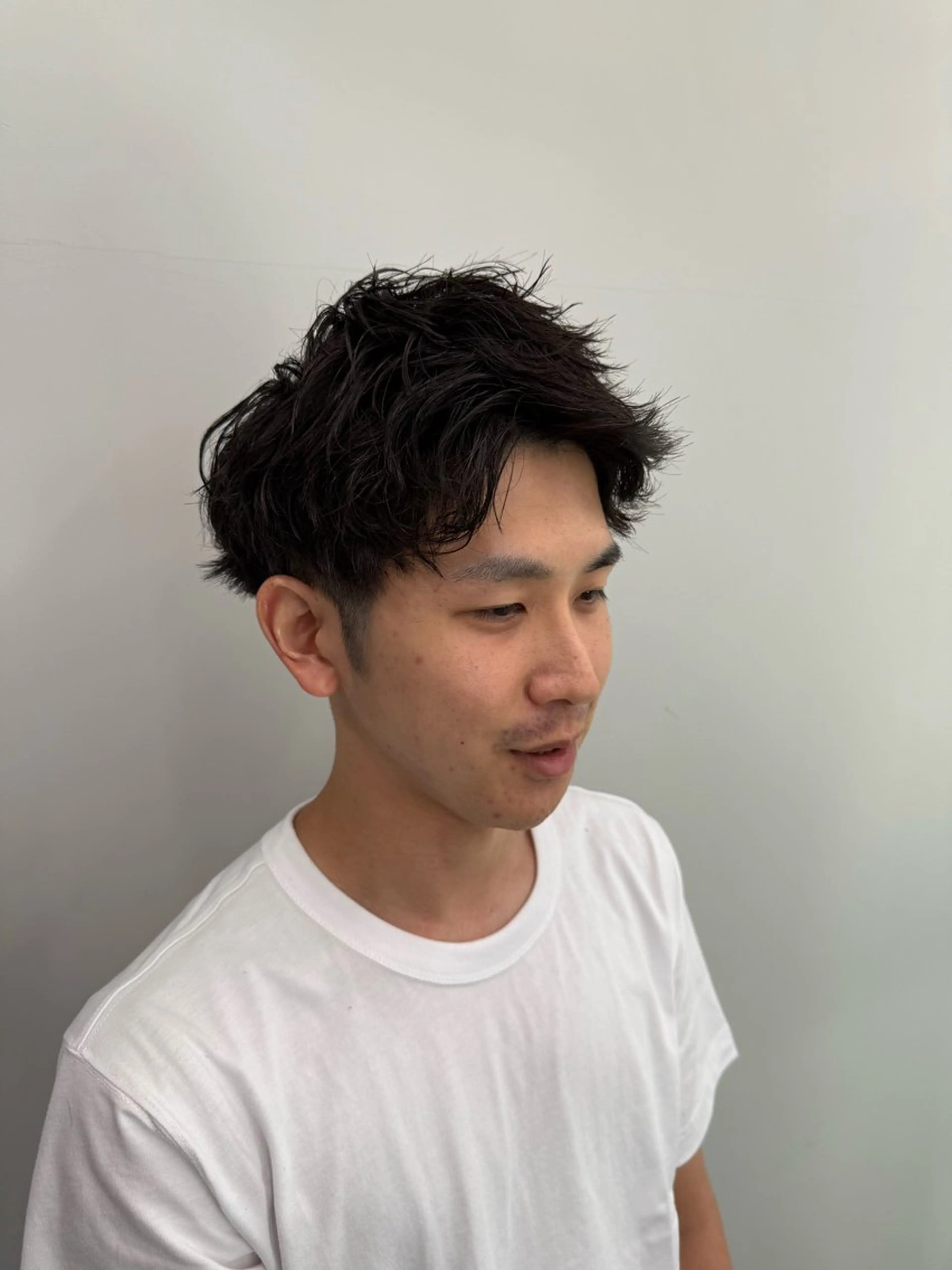 ショート パーマ メンズ アップバング メンズパーマ 坂本響 メンズカット/パーマのヘアスタイル