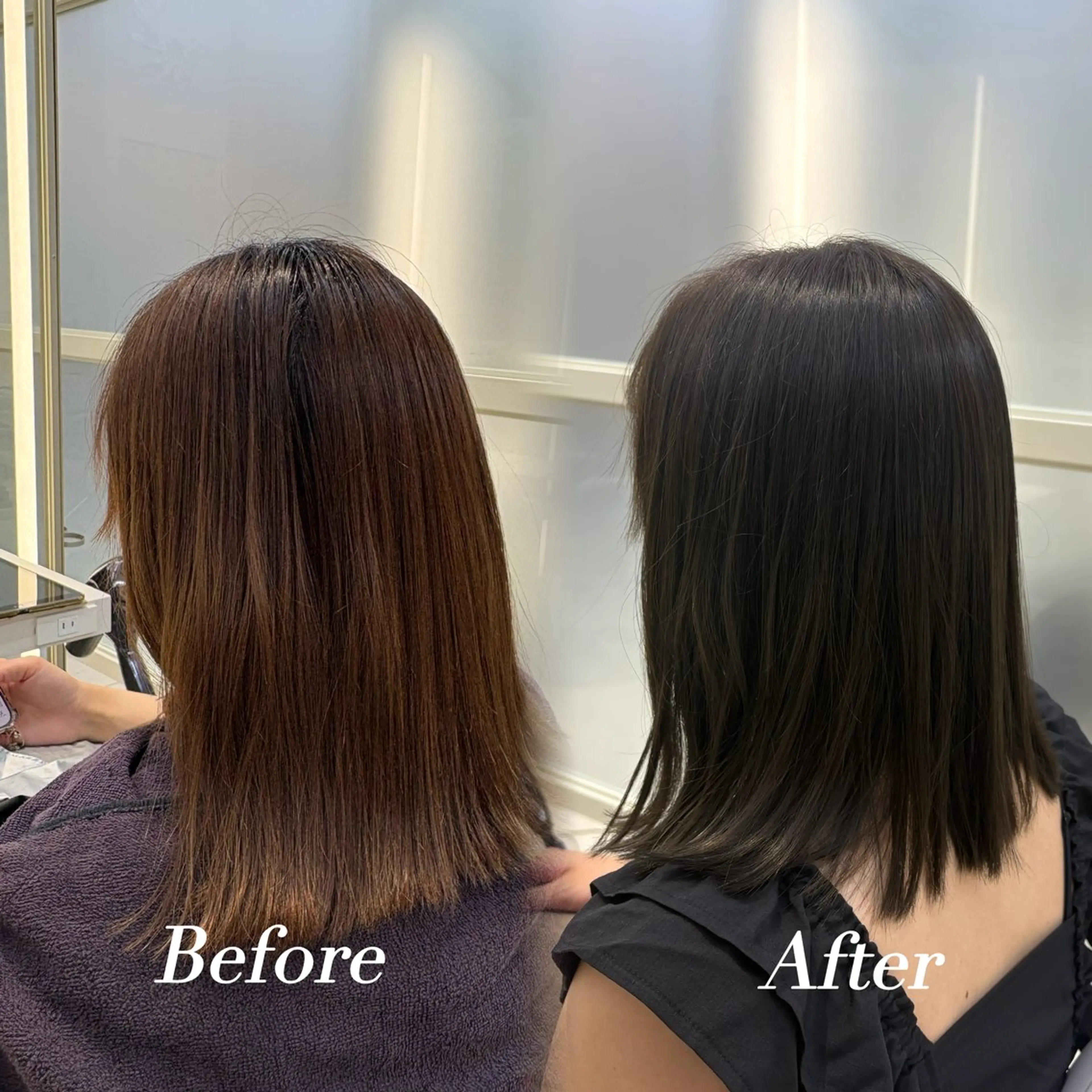 ヘアカラー トリートメント よねけん😁 透明感/艶感のヘアスタイル