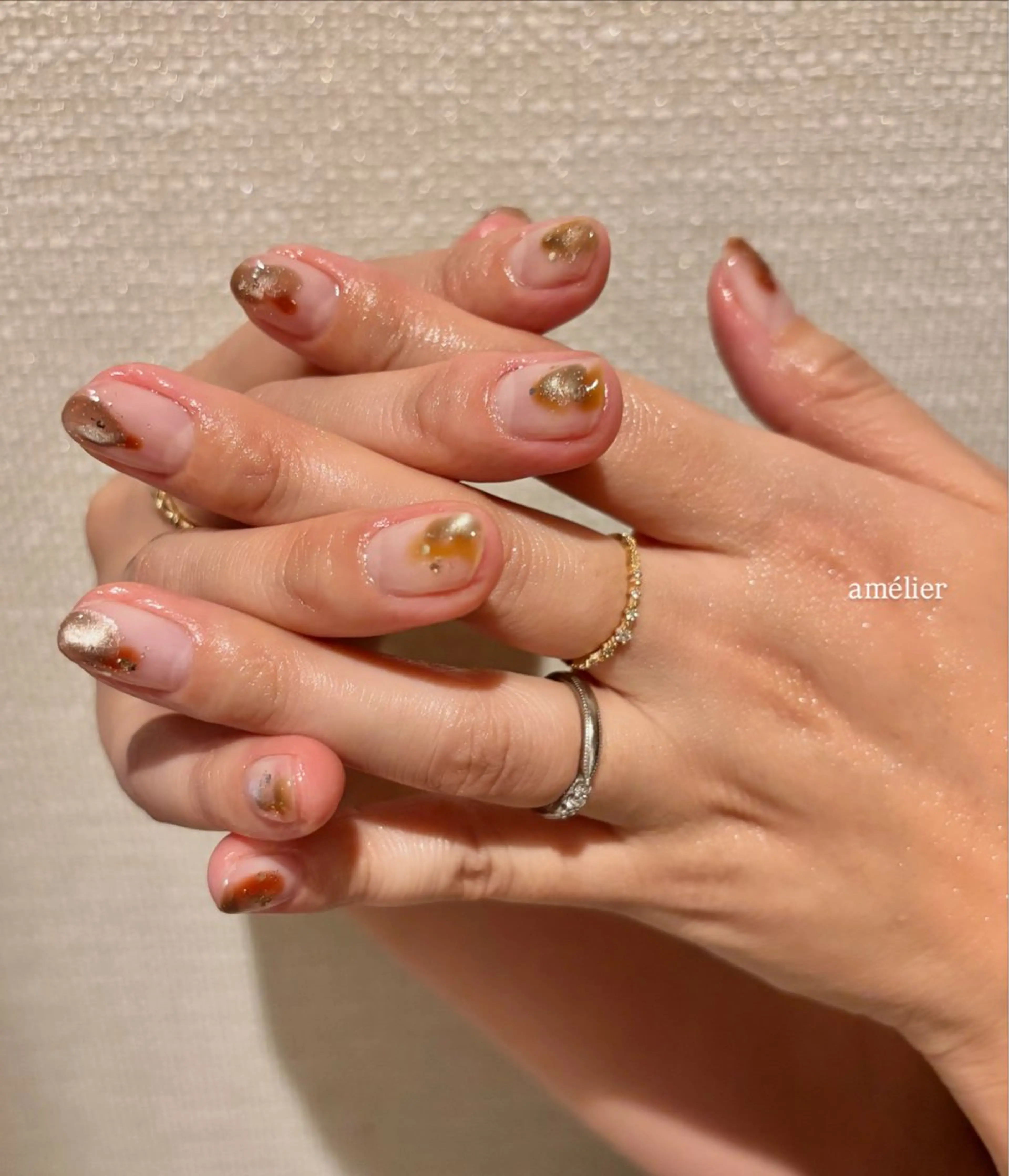 ネイル ニュアンスネイル ハンドネイル amélier ꕁアメリエꕁのネイルデザイン