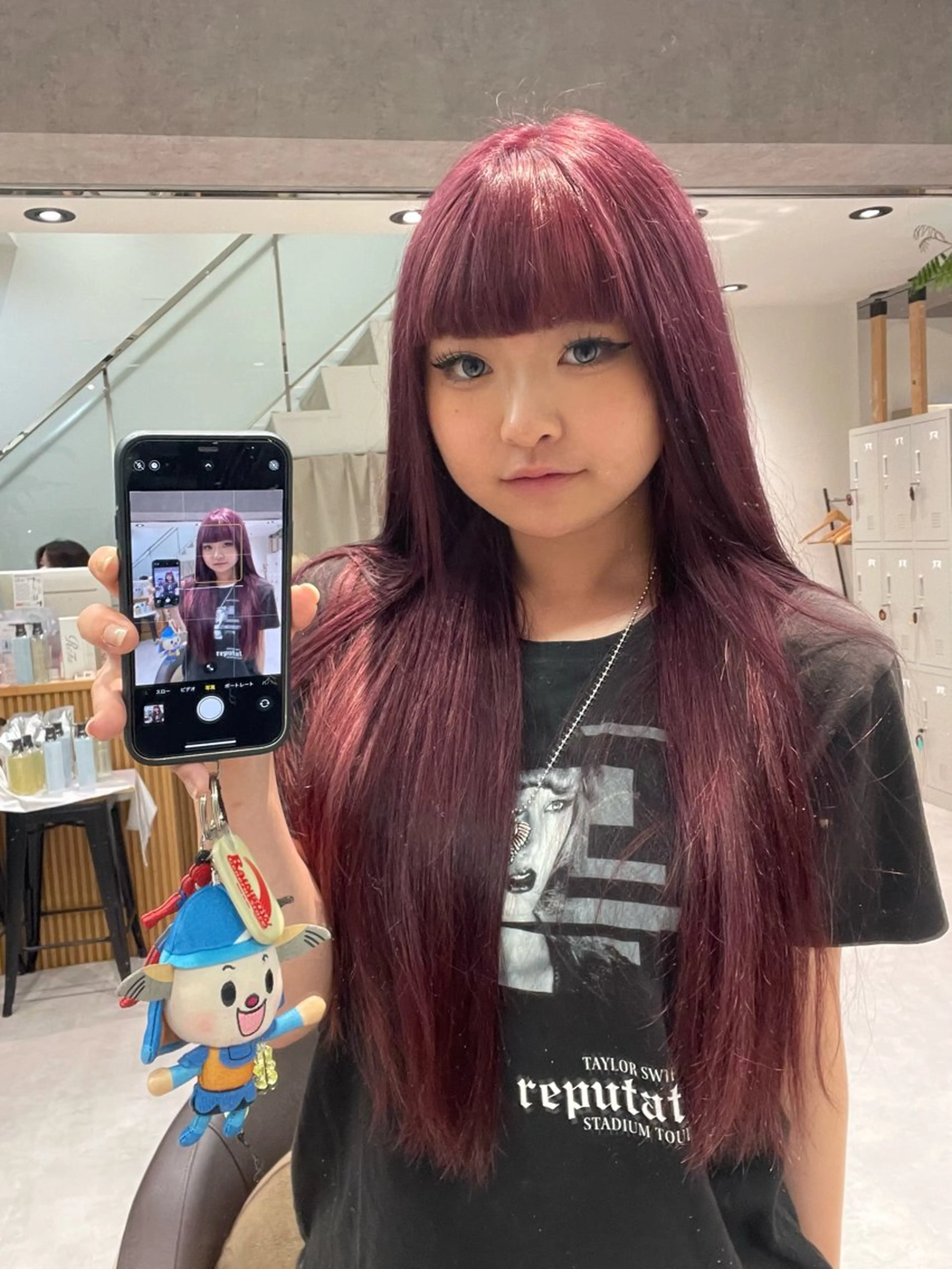 ロング カラー ヘアカラー ダブルカラーブリーチ 髪質改善　縮毛矯正のヘアスタイル