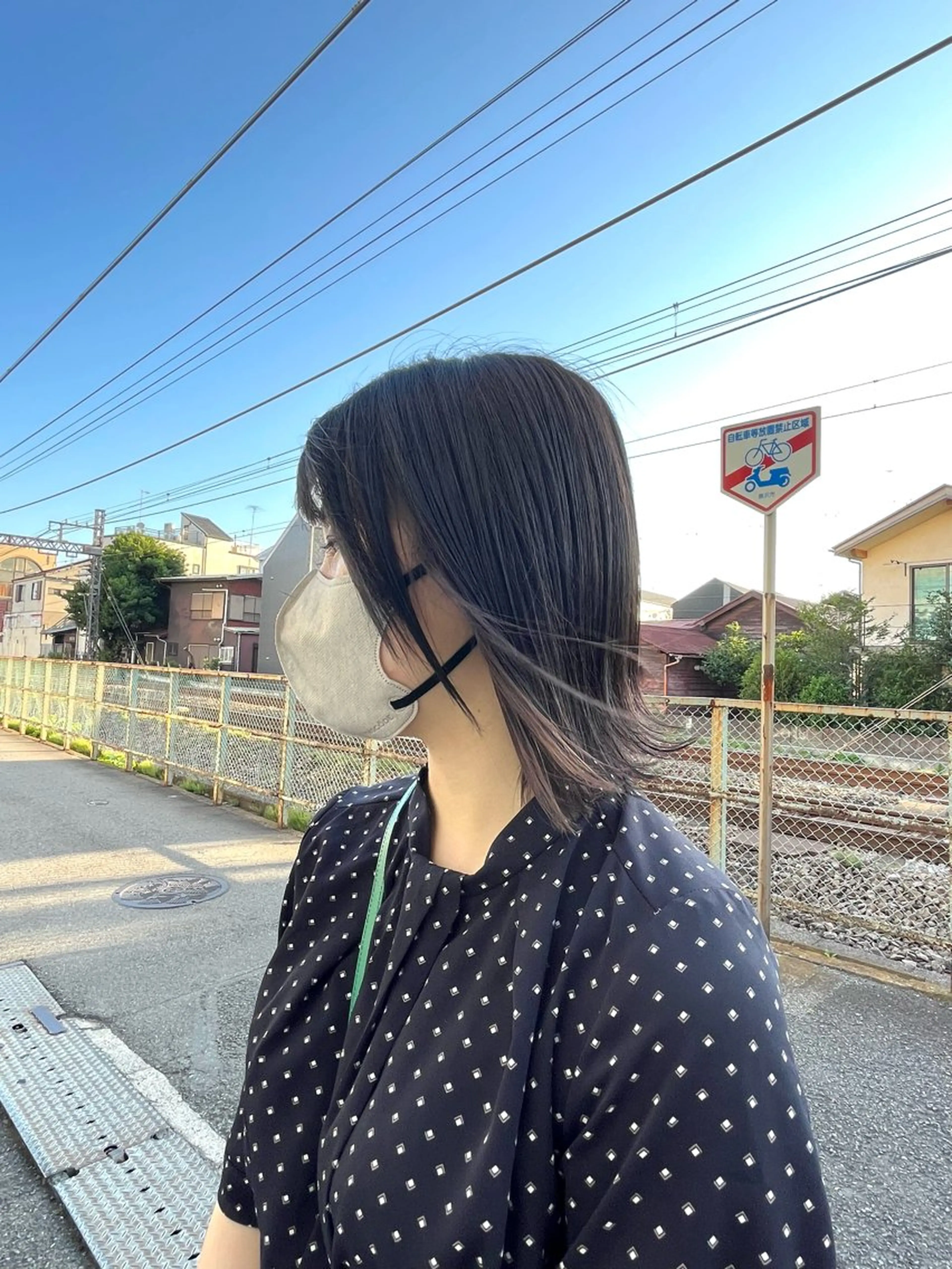 ミディアム カラー イヤリングカラー カット/暖色カラー/ rikako🌻のヘアスタイル