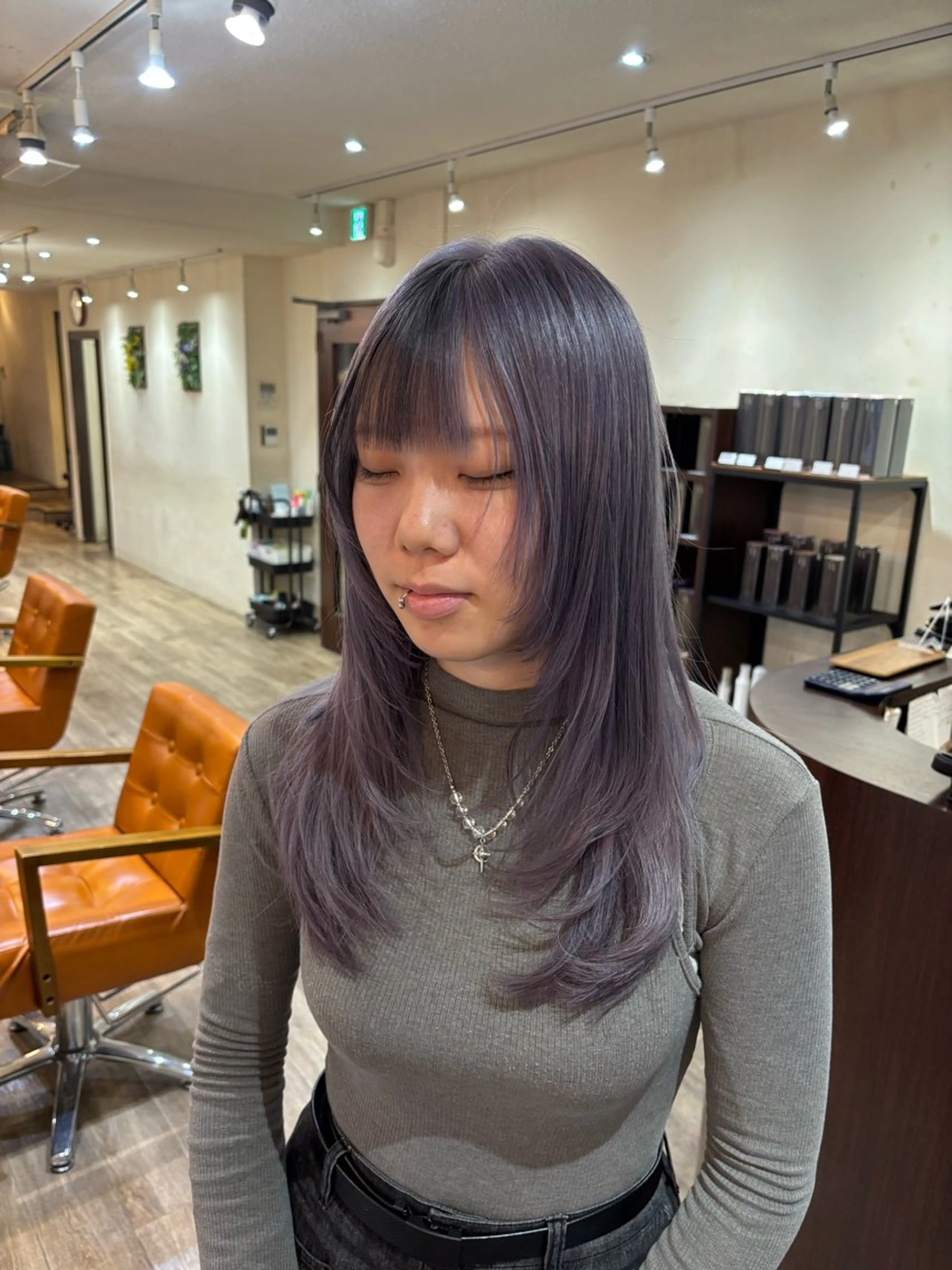 ロング 永作 真司のヘアスタイル