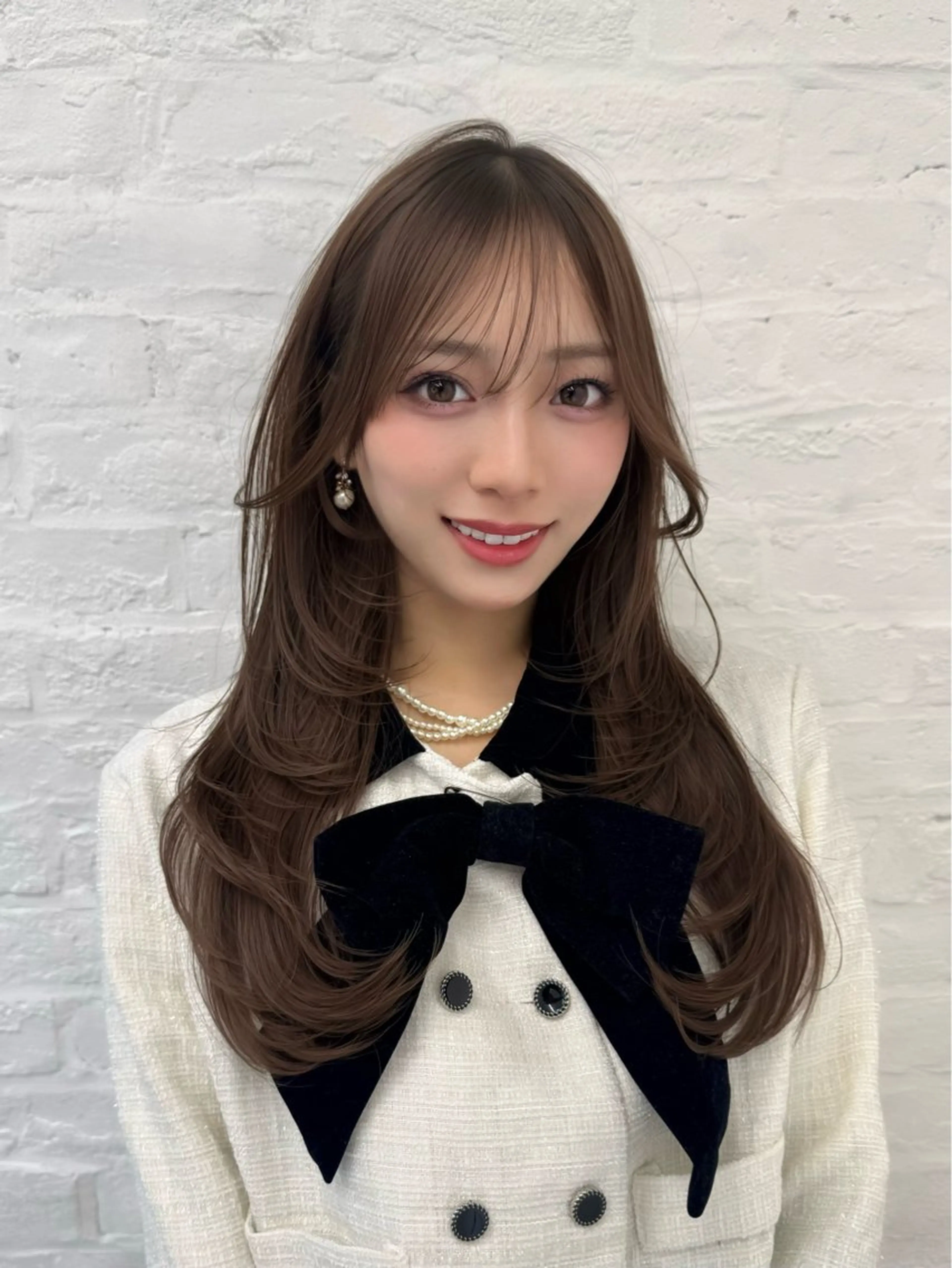 ロング カラー カット ヘアカラー 高島大登/顔周り /レイヤーカットのヘアスタイル