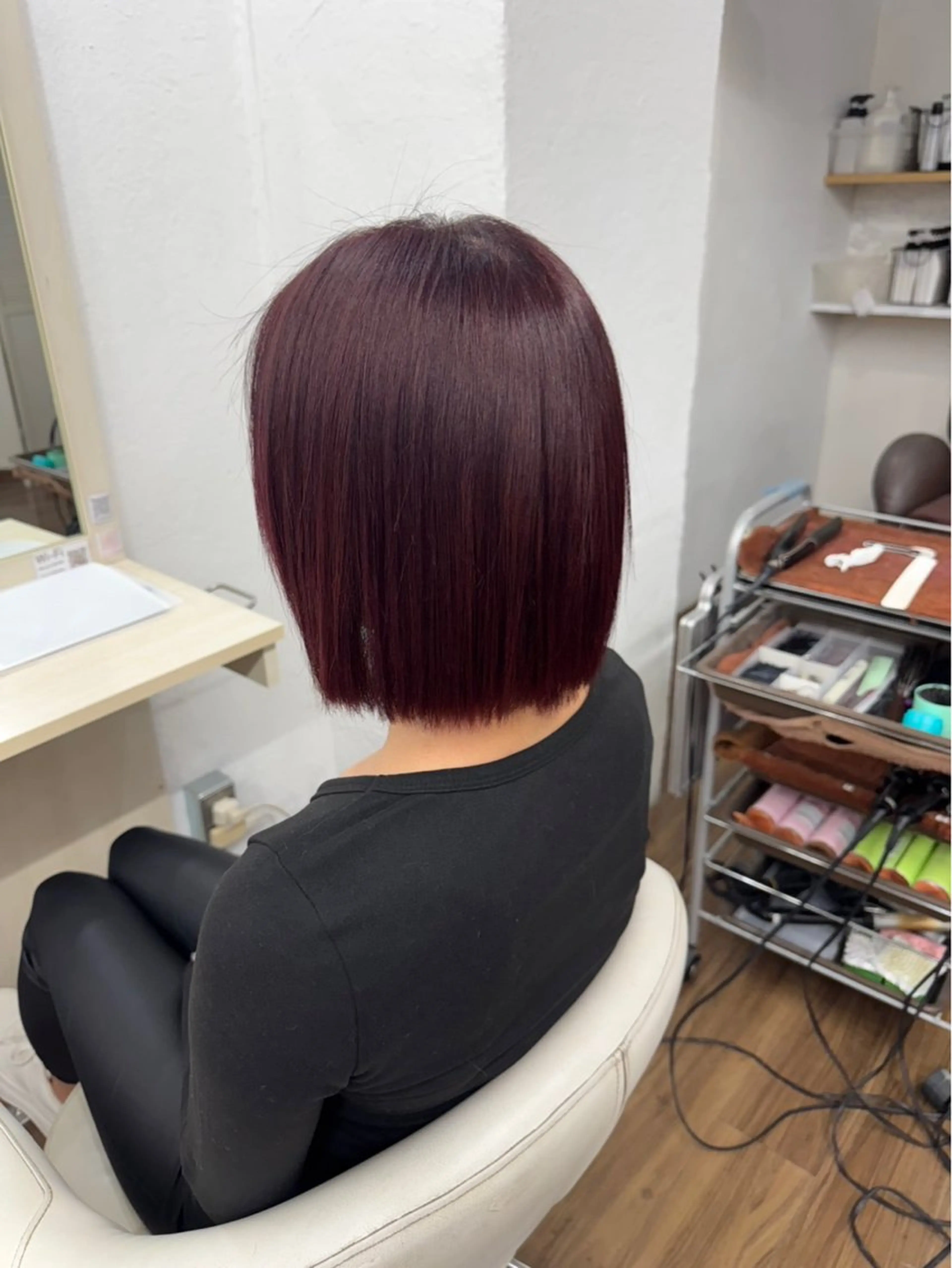 ショート カラー ピンクカラー ピンクパープル パープルカラー ヘアカラー GLOSS 心斎橋 山上のヘアスタイル