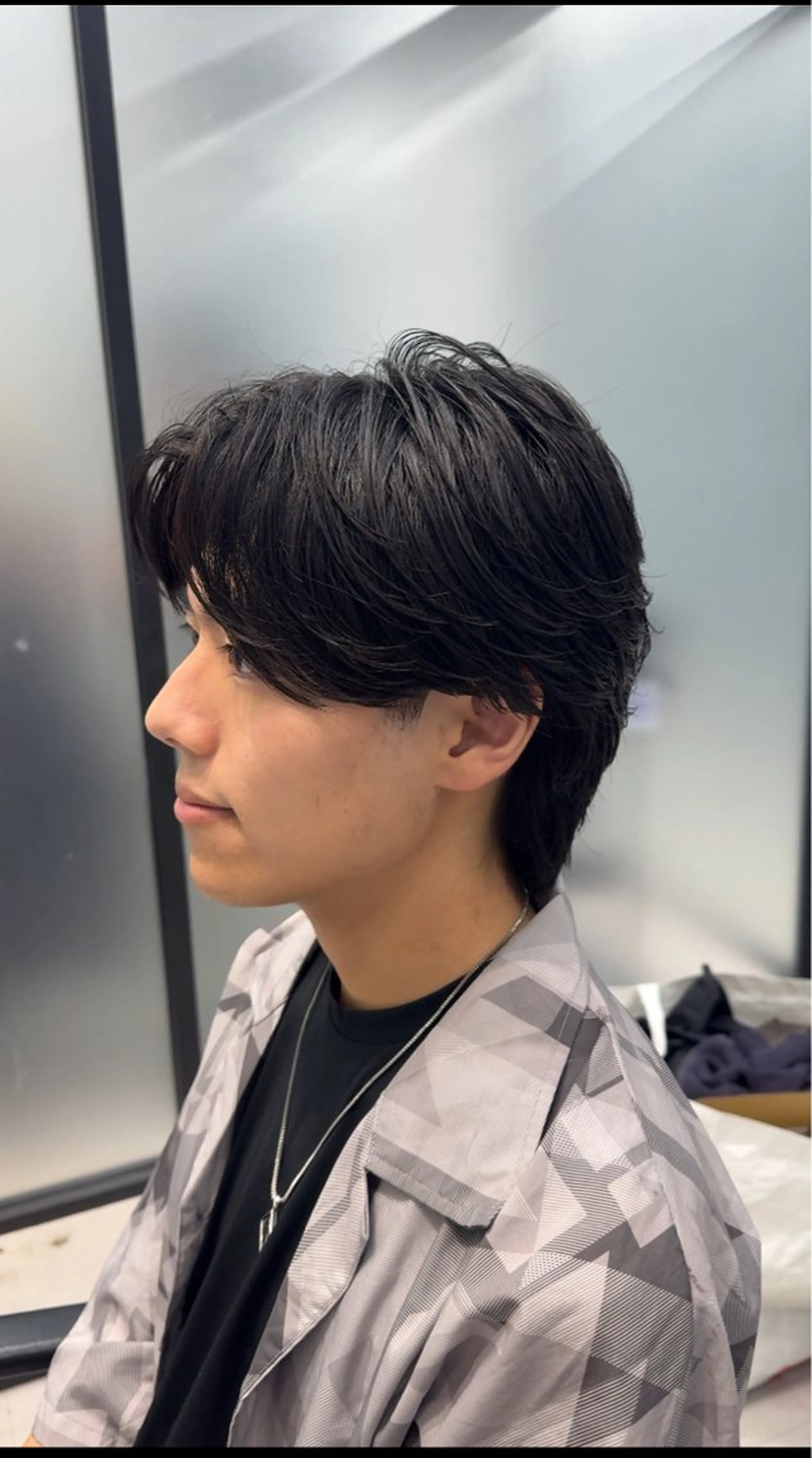 メンズカット➕フェザーパーマの写真