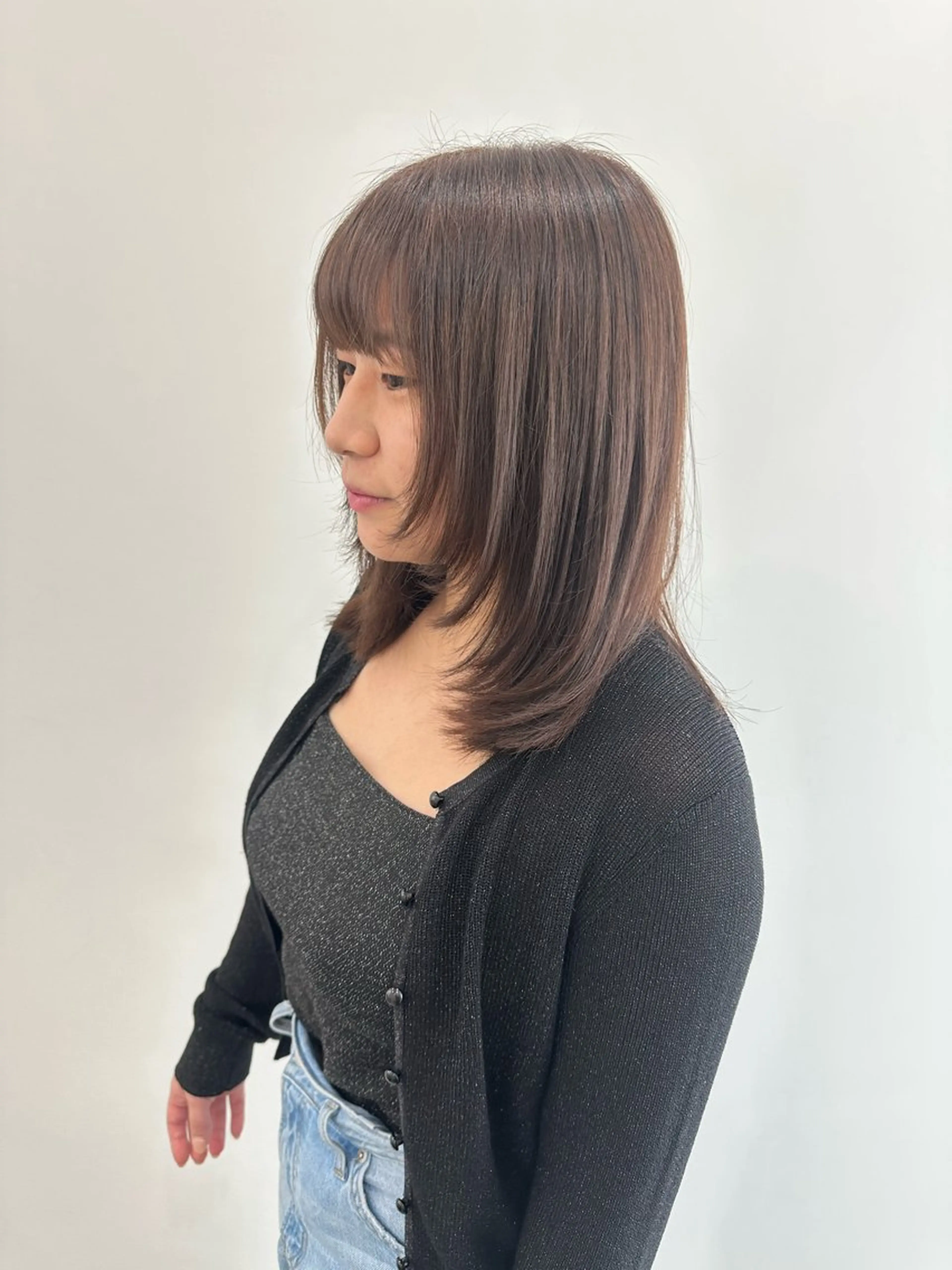 ミディアム カラー ヘアカラー トリートメント 海外ヘア/ワンカラー 🍒nao.のヘアスタイル