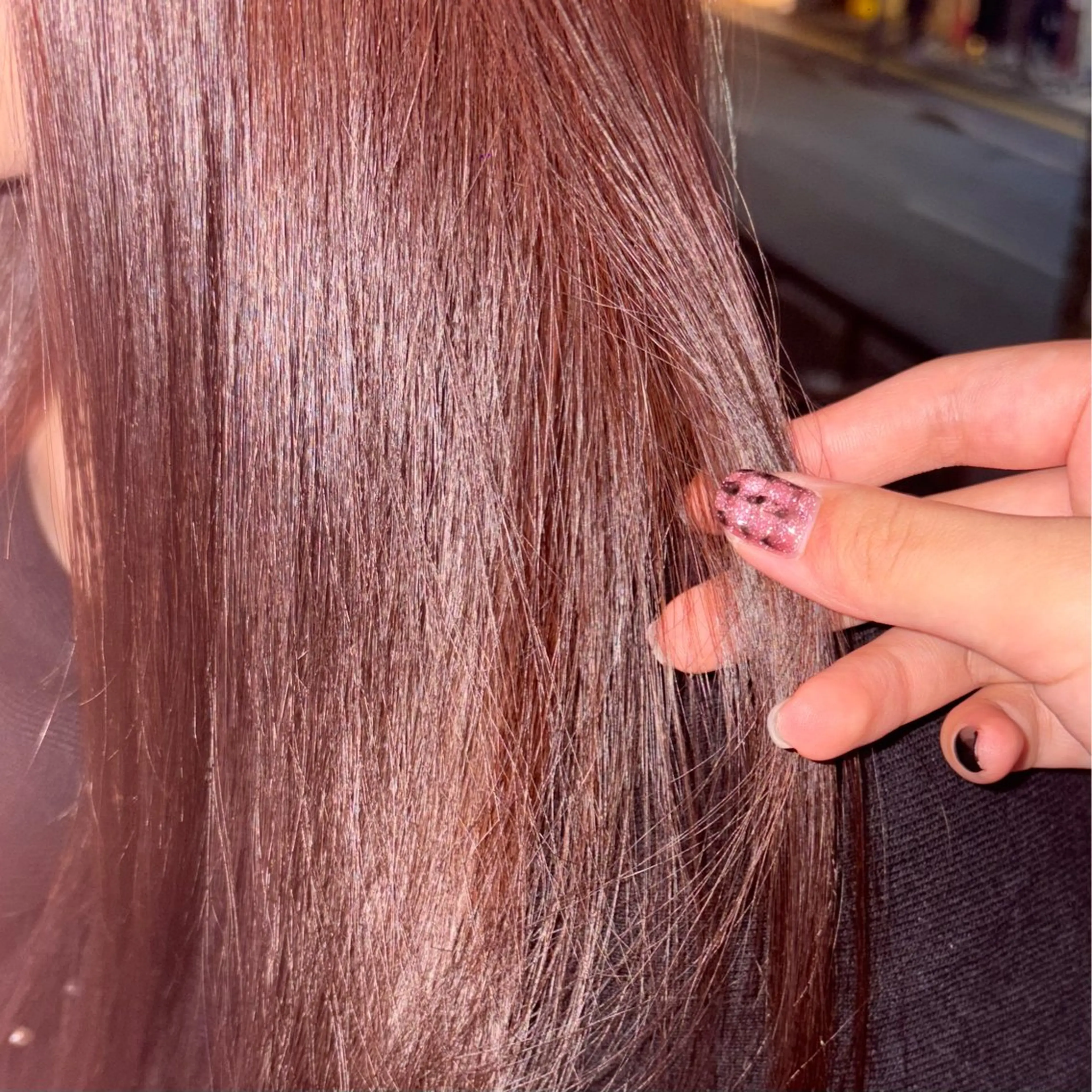 カラー ブラウンカラー ピンクカラー ヘアカラー トリートメント ゆ ののヘアスタイル