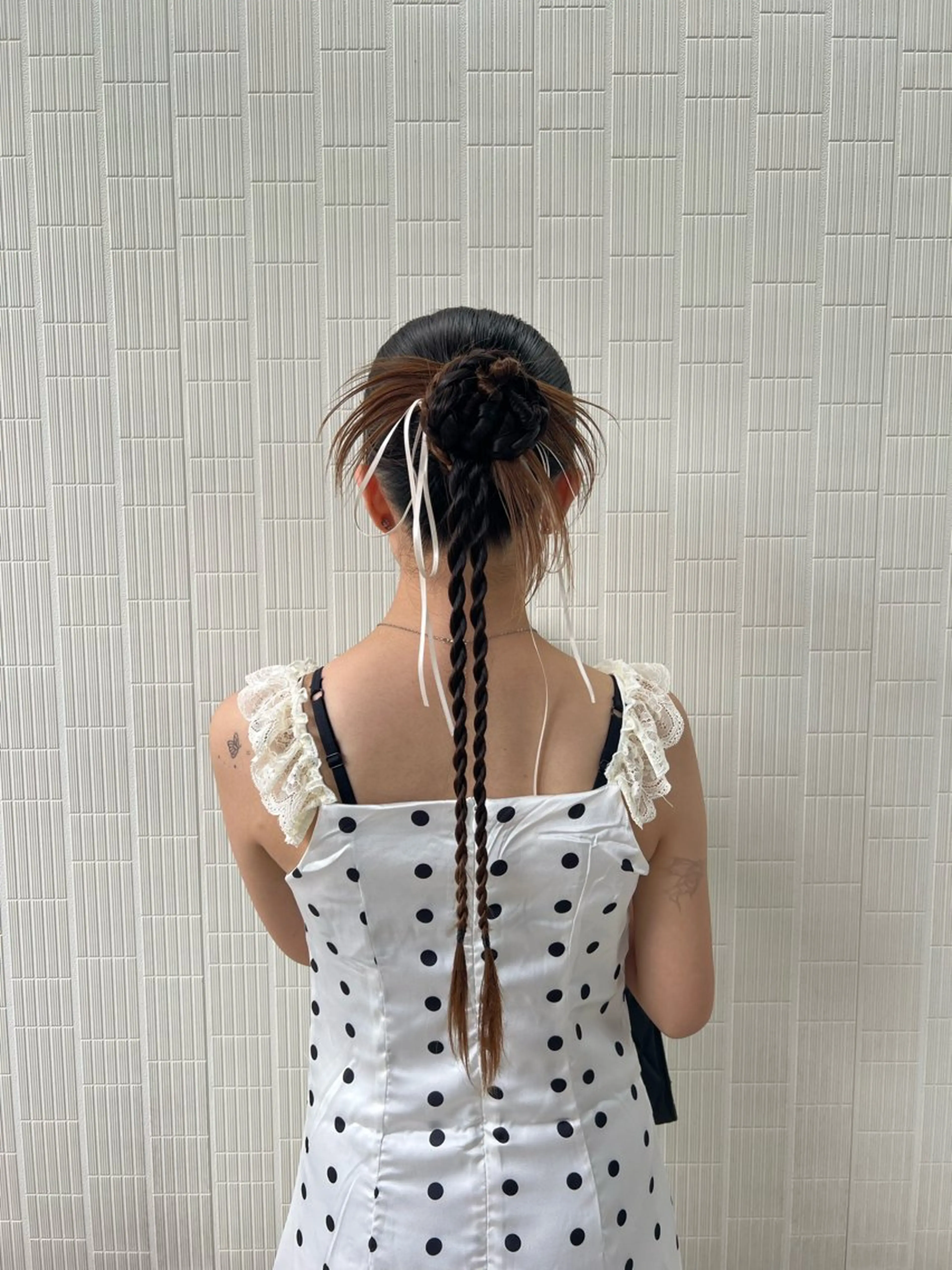 ヘアセット ワタナベ モカ🦢ダブルカラーのヘアスタイル