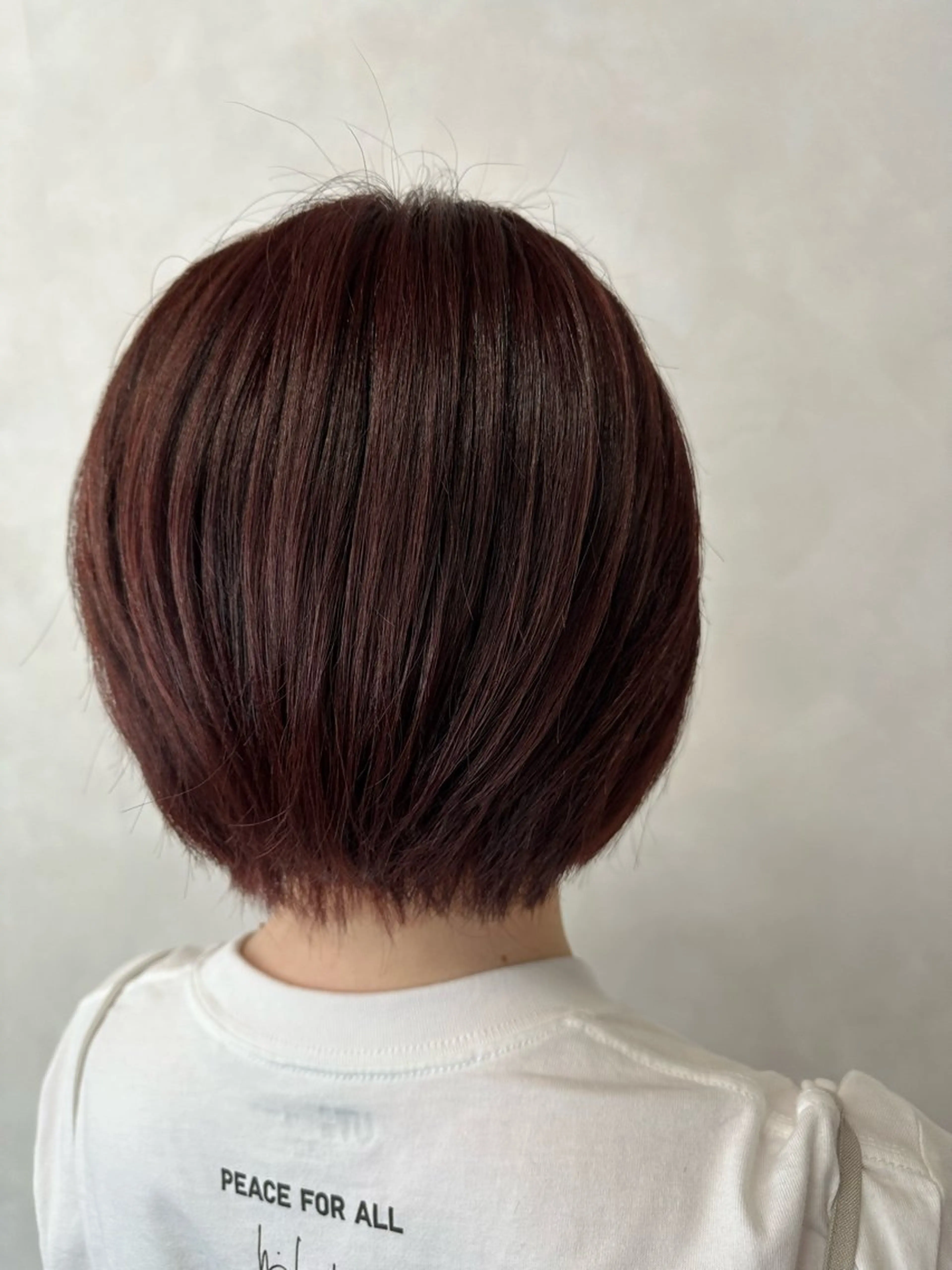ショート カラー ピンクカラー クオルシアカラー メンズモデル募集中 <石川愛莉>のヘアスタイル