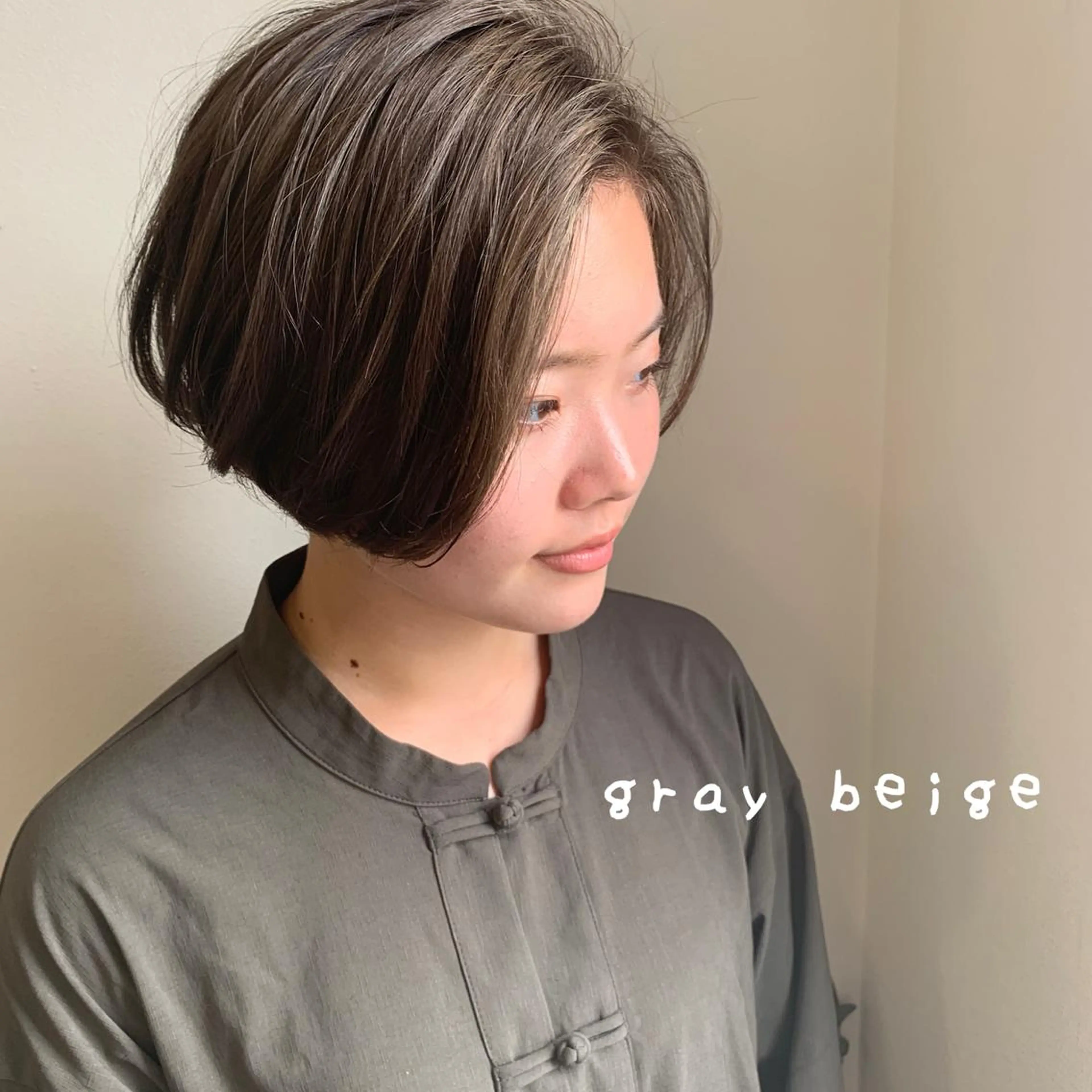 ショート カラー ヘアカラー トリートメント ボブウルフ／ボブ Satsuki【名駅のヘアスタイル