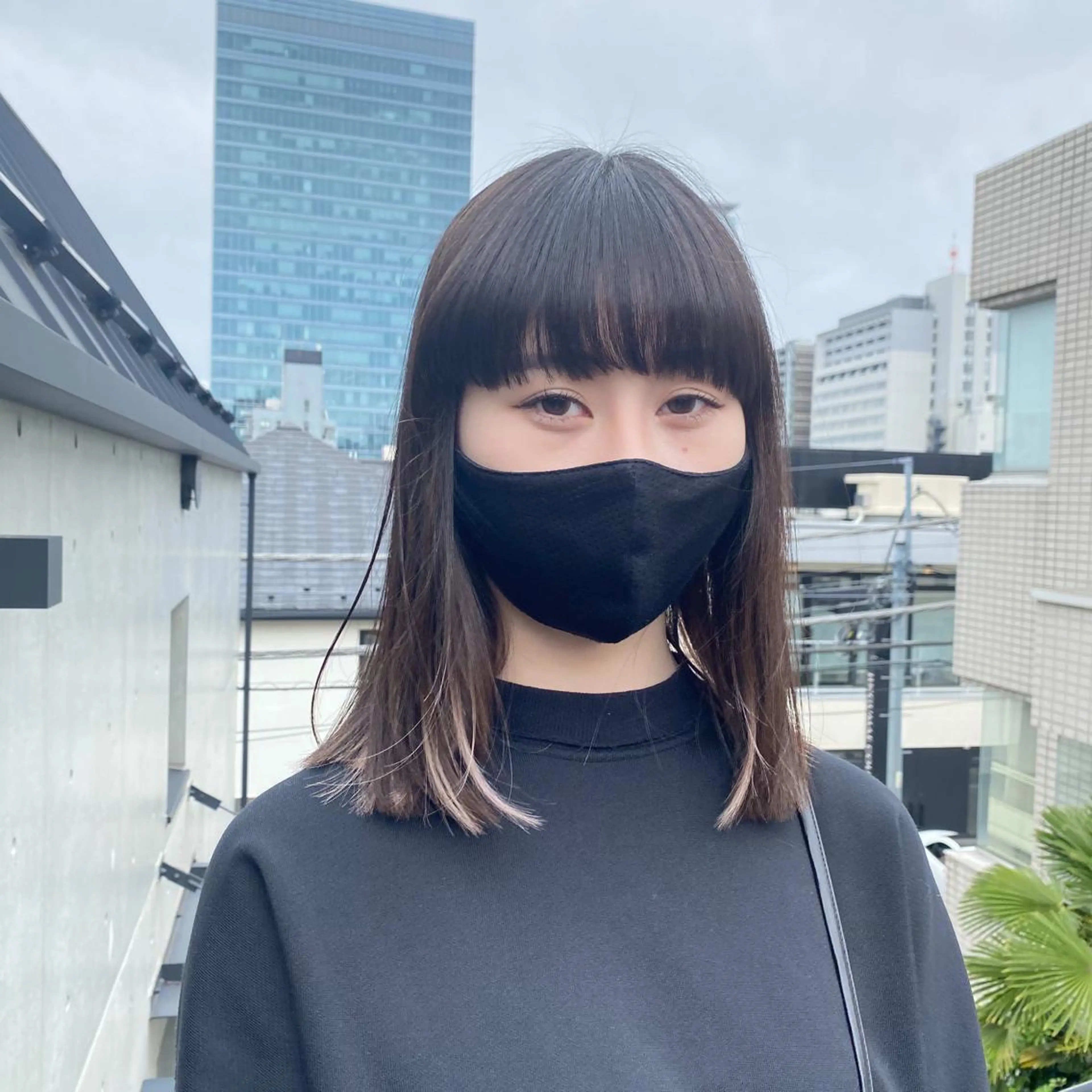ミディアム カラー 艶髪ブリーチ 永井竜也のヘアスタイル