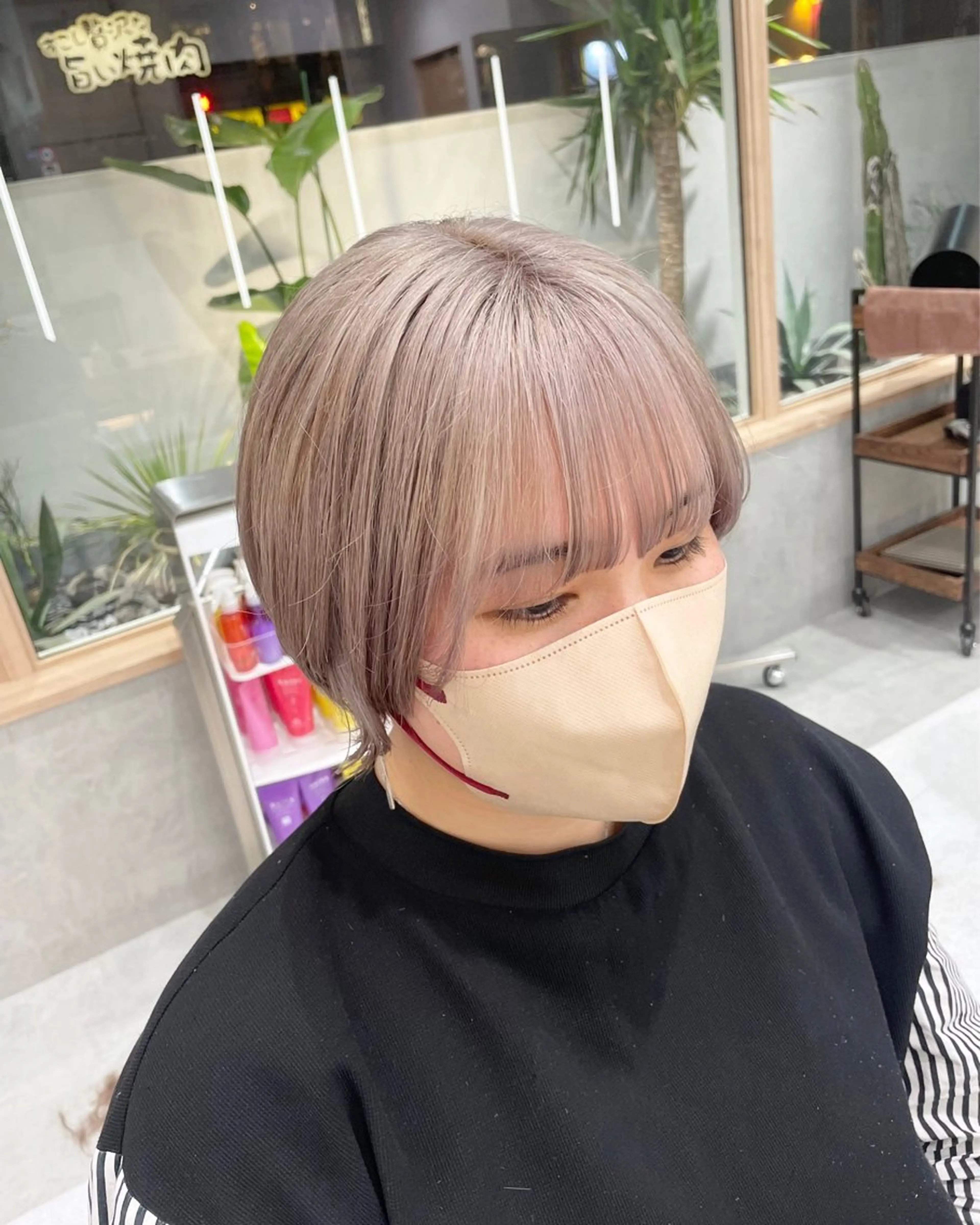 ショート カラー ヘアカラー トリートメント 韓国ヘア🇰🇷艶髪 カラー/yui💎のヘアスタイル