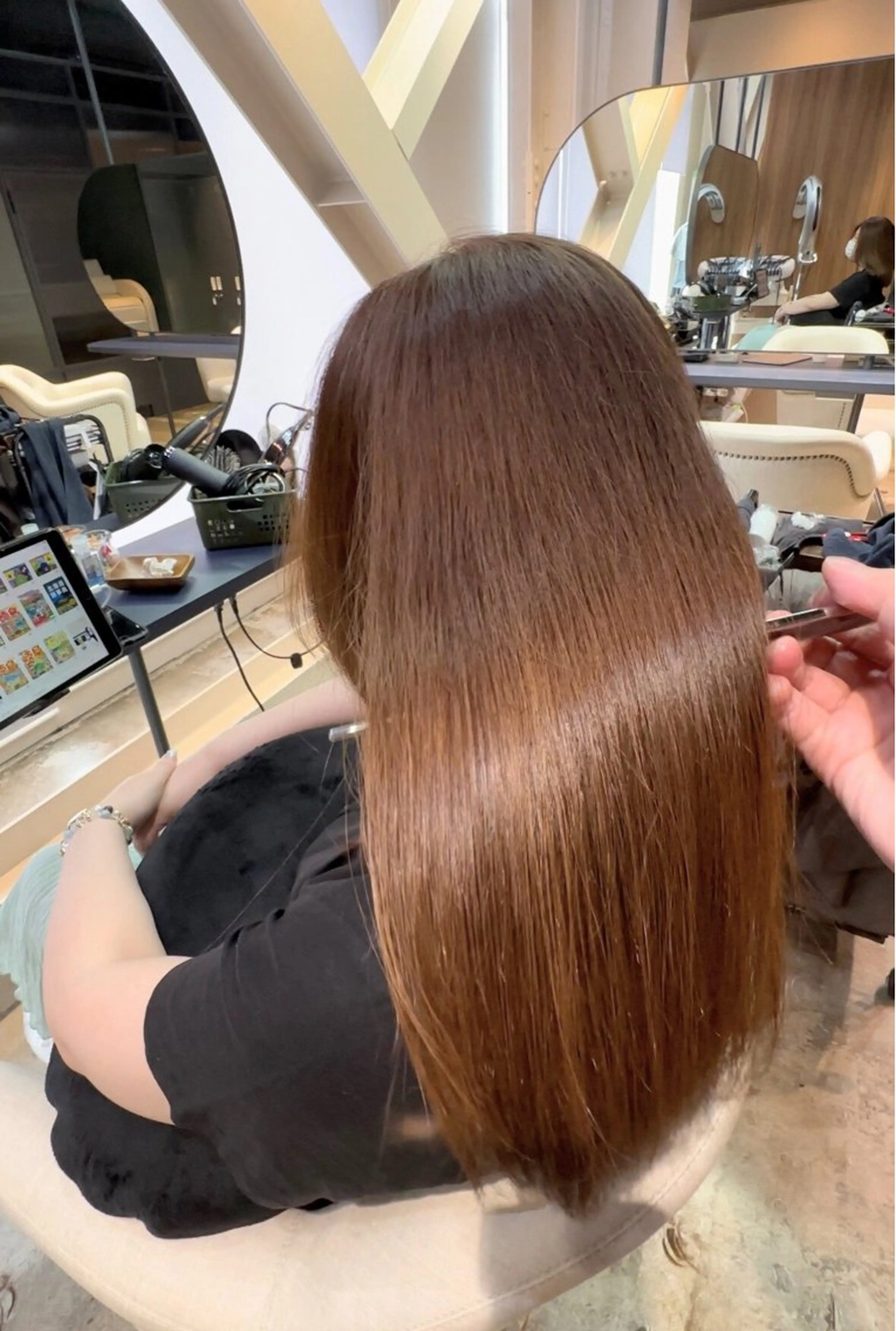 ロング カラー トリートメント カット ヘアカラー トリートメント もりやま ✂️のヘアスタイル