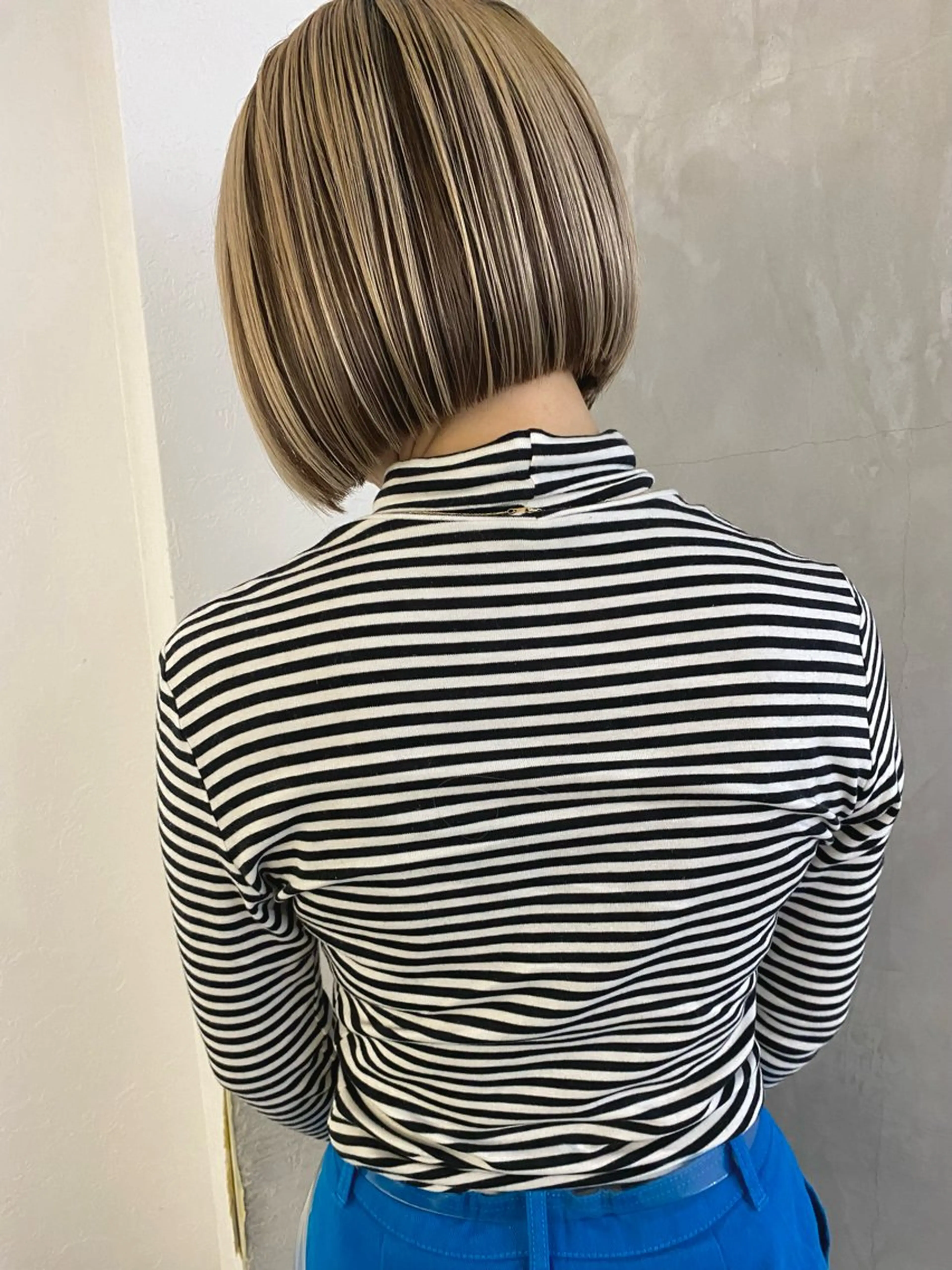 ショート カラー 切りっぱなしボブ ボブ カット ヘアカラー トリートメント 森貴裕/ベージュ/ パーマ/オリーブのヘアスタイル