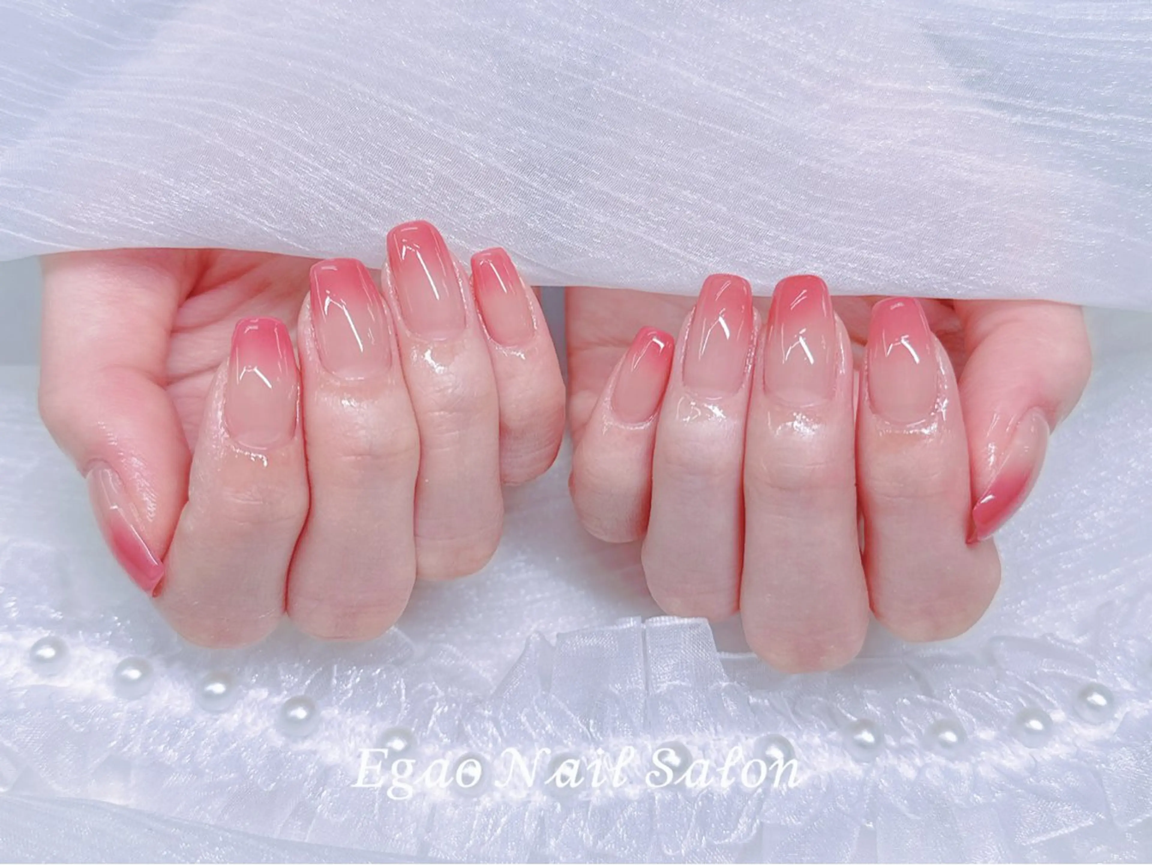 ネイル アートネイル フットネイル フレンチネイル ジェルネイル グラデーション Egao Nail Salonのネイルデザイン