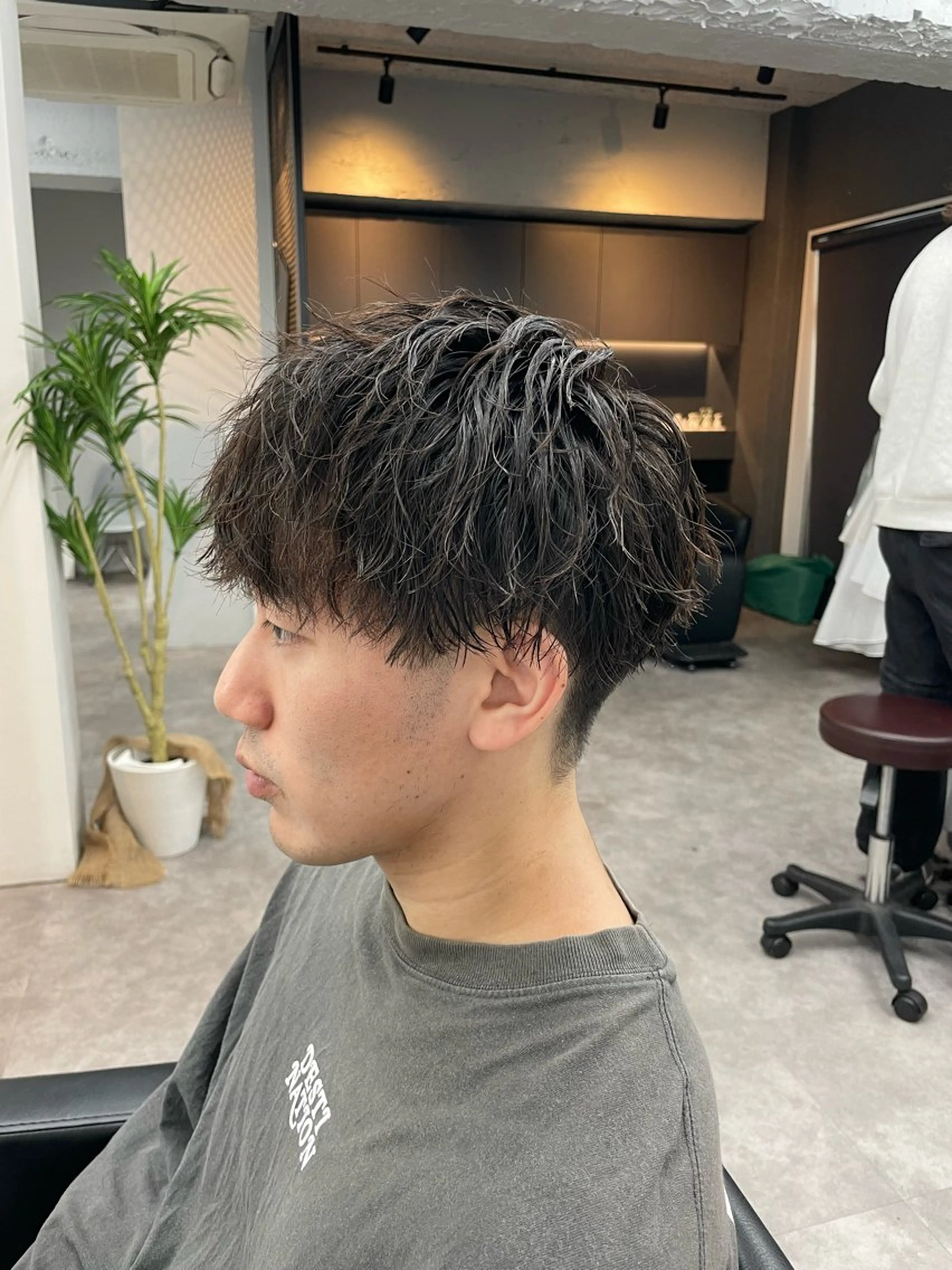 ショート パーマ メンズ カット パーマ 社会人向けパーマ 北千住No.1林和輝のヘアスタイル
