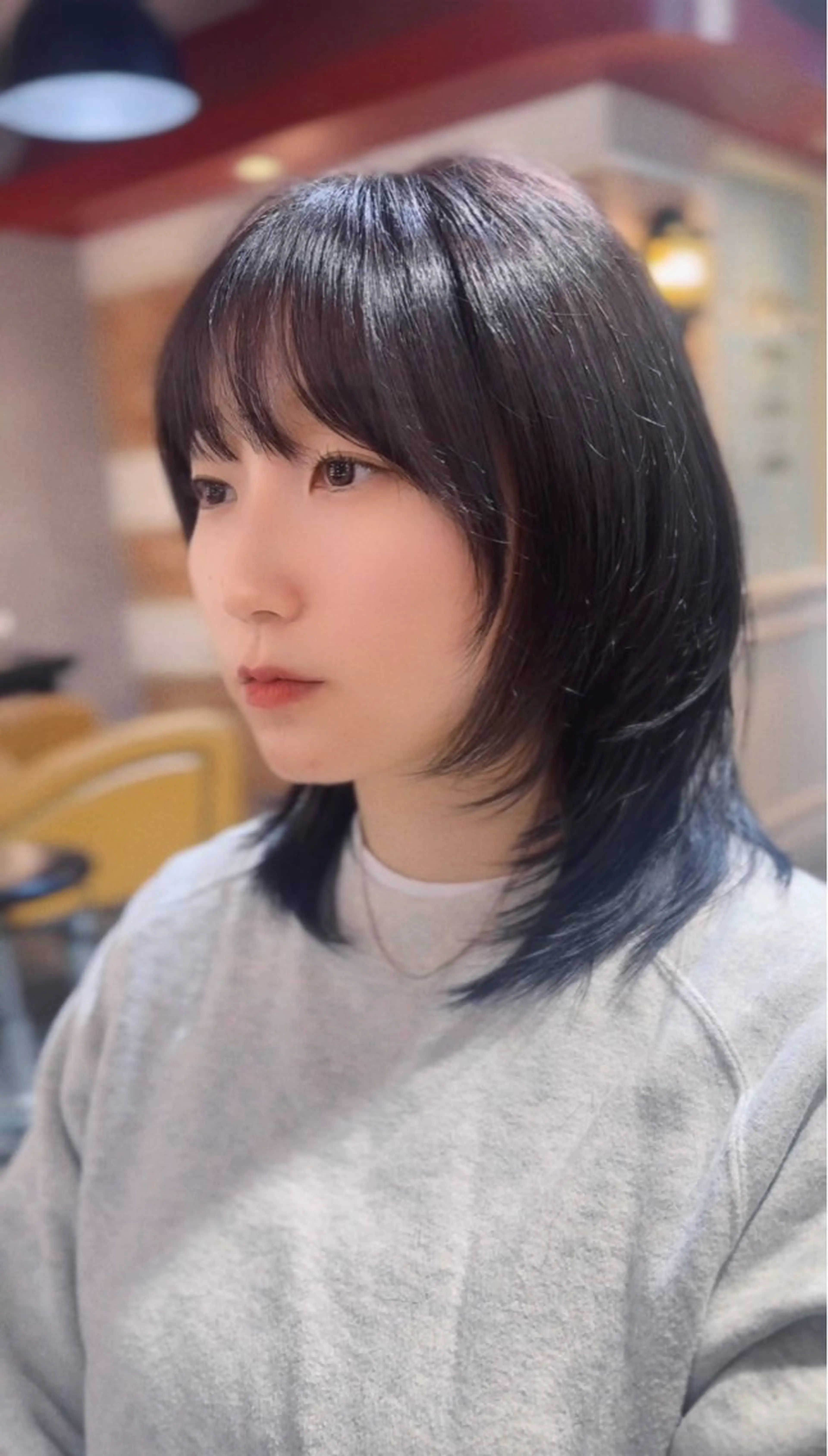 ミディアム ハイレイヤー レイヤーカット ウルフカット ウルフレイヤー カット ヘアカラー トリートメント ヘアセット 韓国ヘア/レイヤー/ 髪質改善/銀座/田島のヘアスタイル