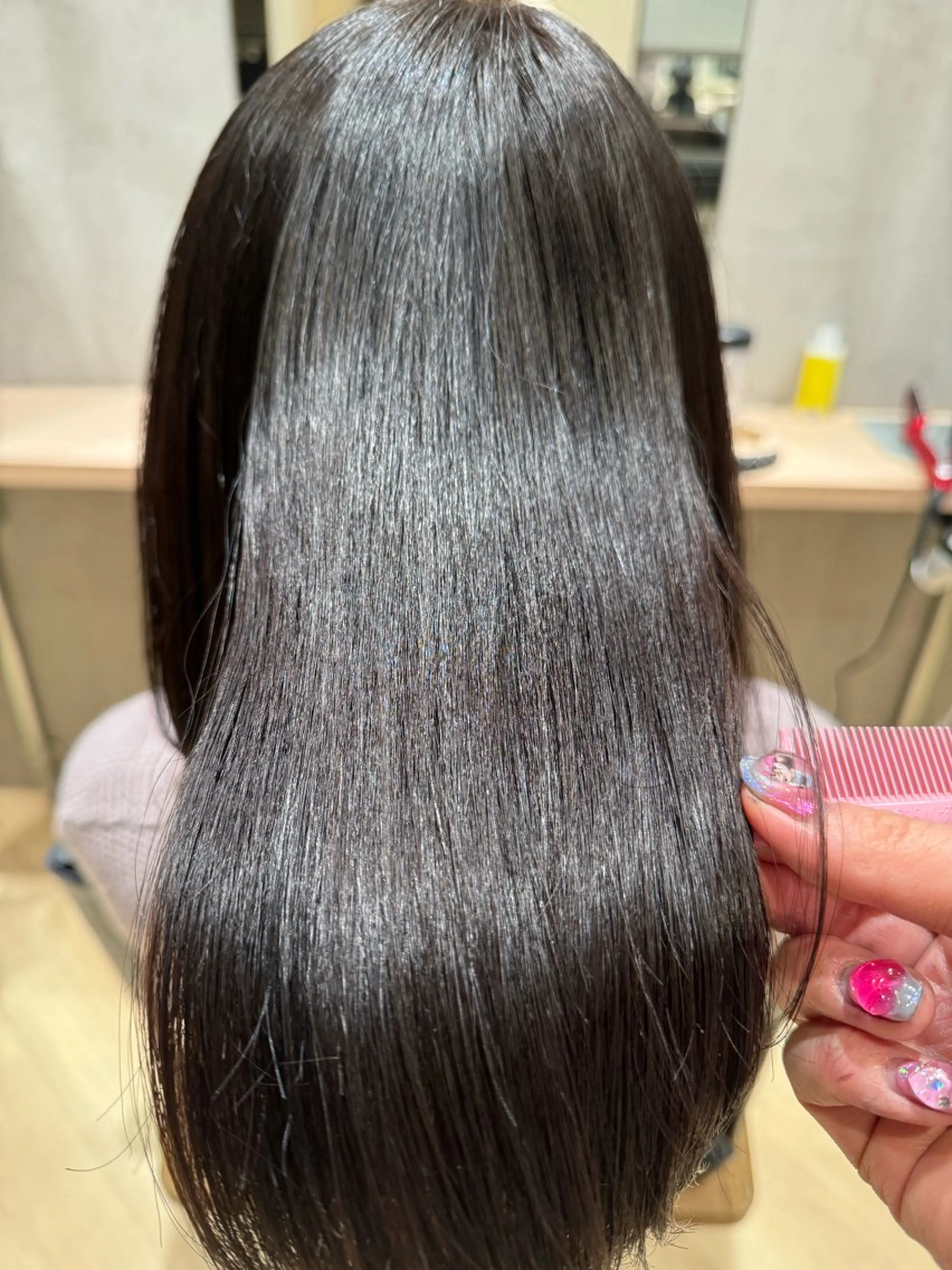 ミディアム カラー グレージュ オレンジ Cloe銀座店所属・Mana 🎀　Cloe銀座のヘアスタイル