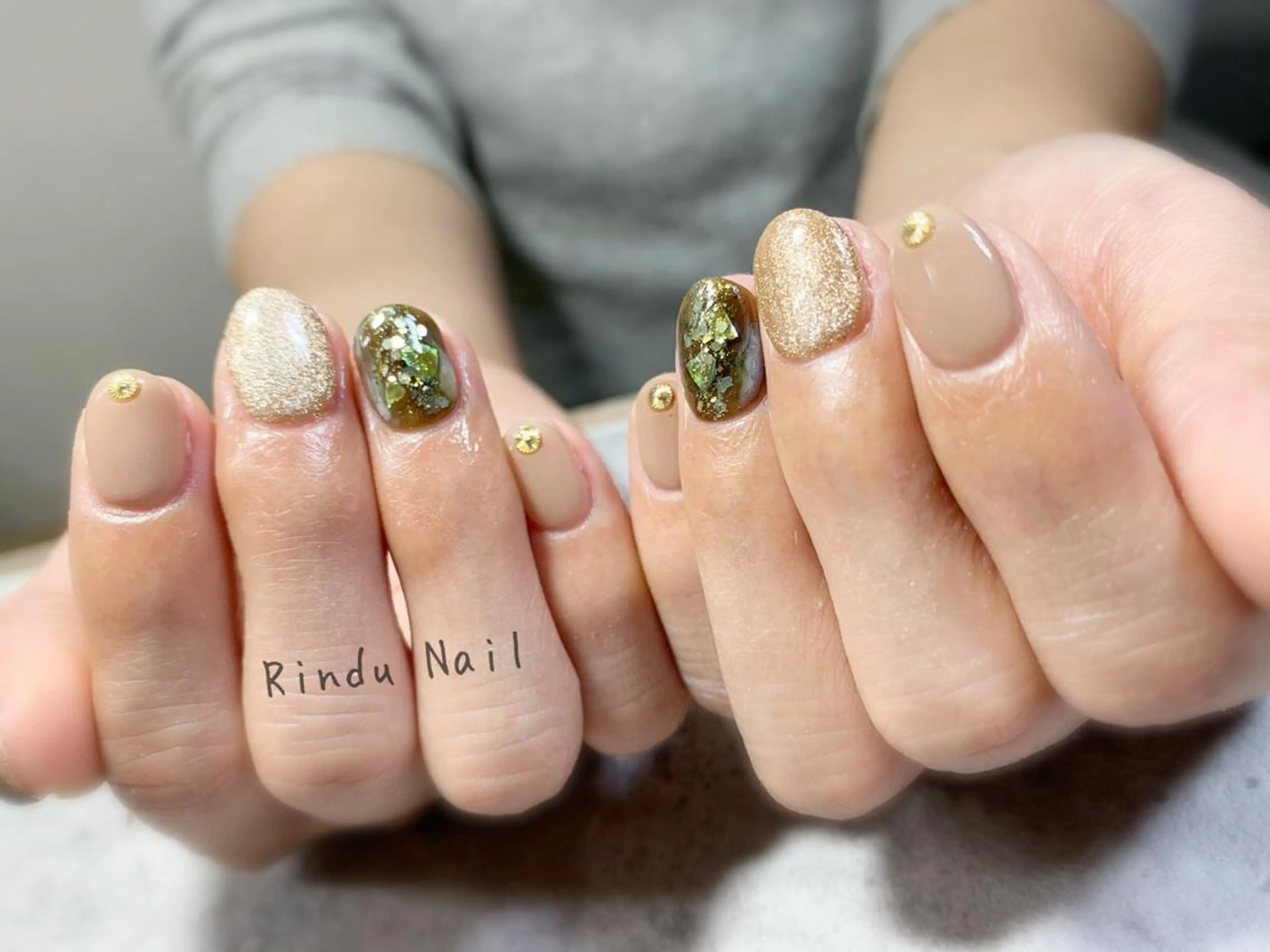 ネイル ニュアンスネイル Rindu Nail 名駅miniのネイルデザイン