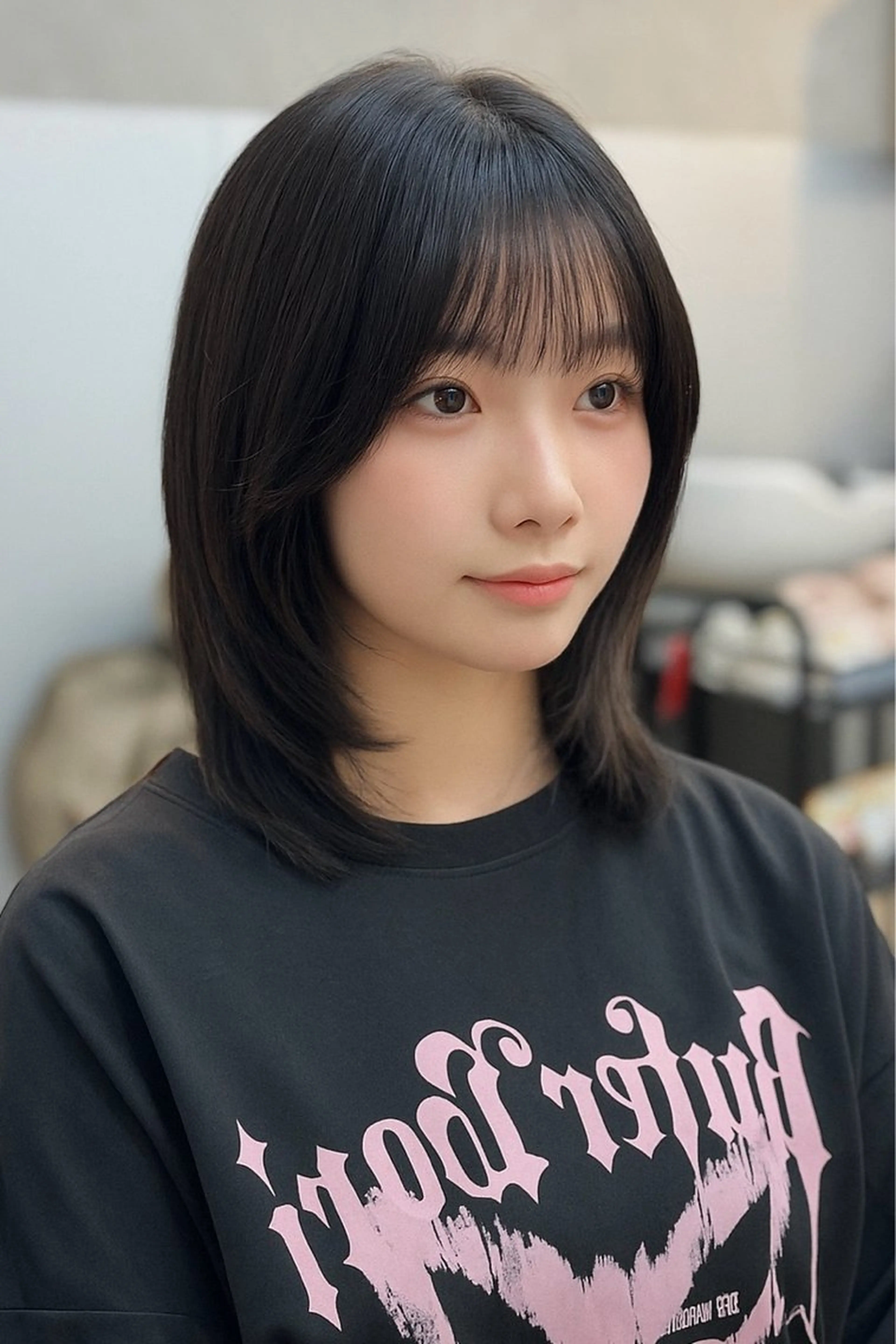 ミディアム カット ✨韓国ヘア✨ レイヤー✂️鎌倉楓麻のヘアスタイル