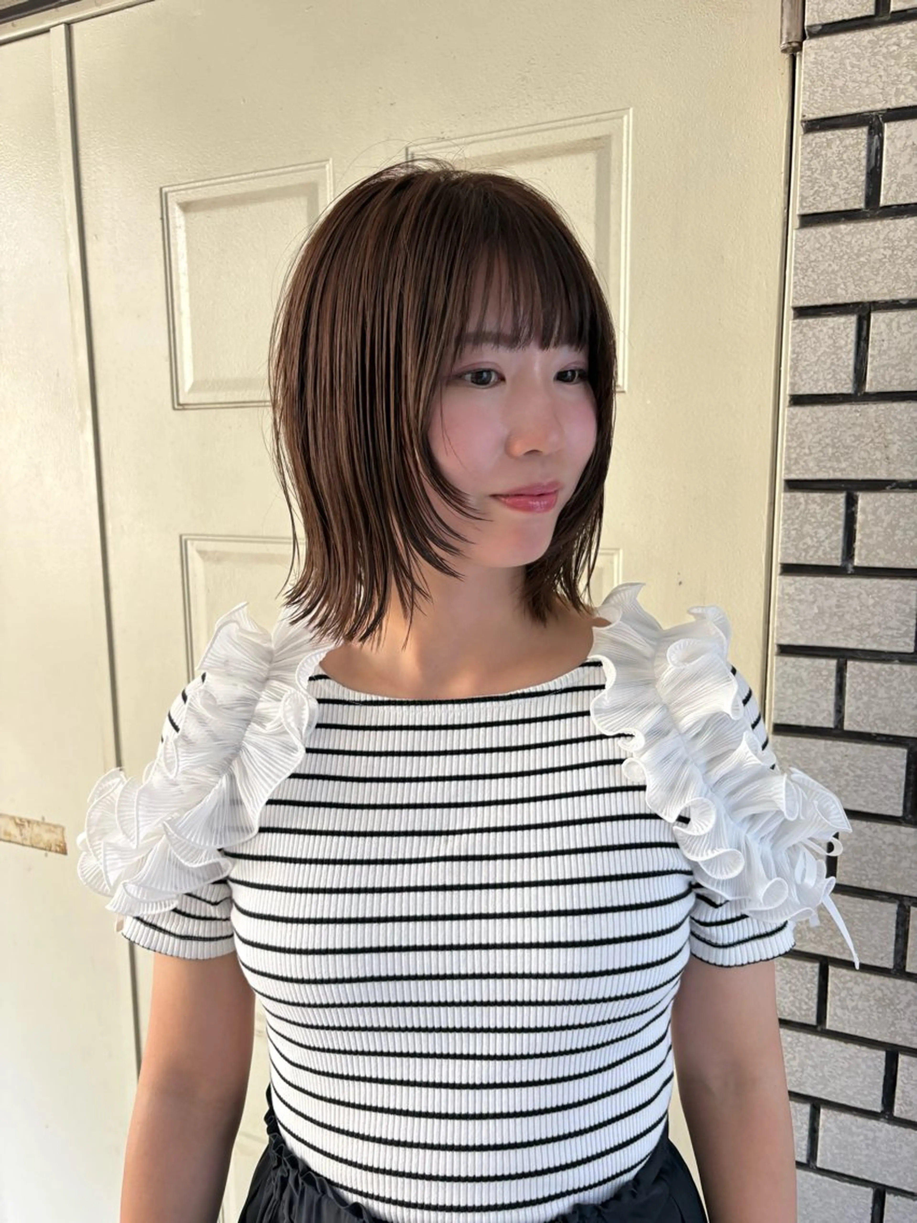 ショート カラー ボブ 顔まわりレイヤー レイヤーカット カット ヘアカラー トリートメント takada kohのヘアスタイル