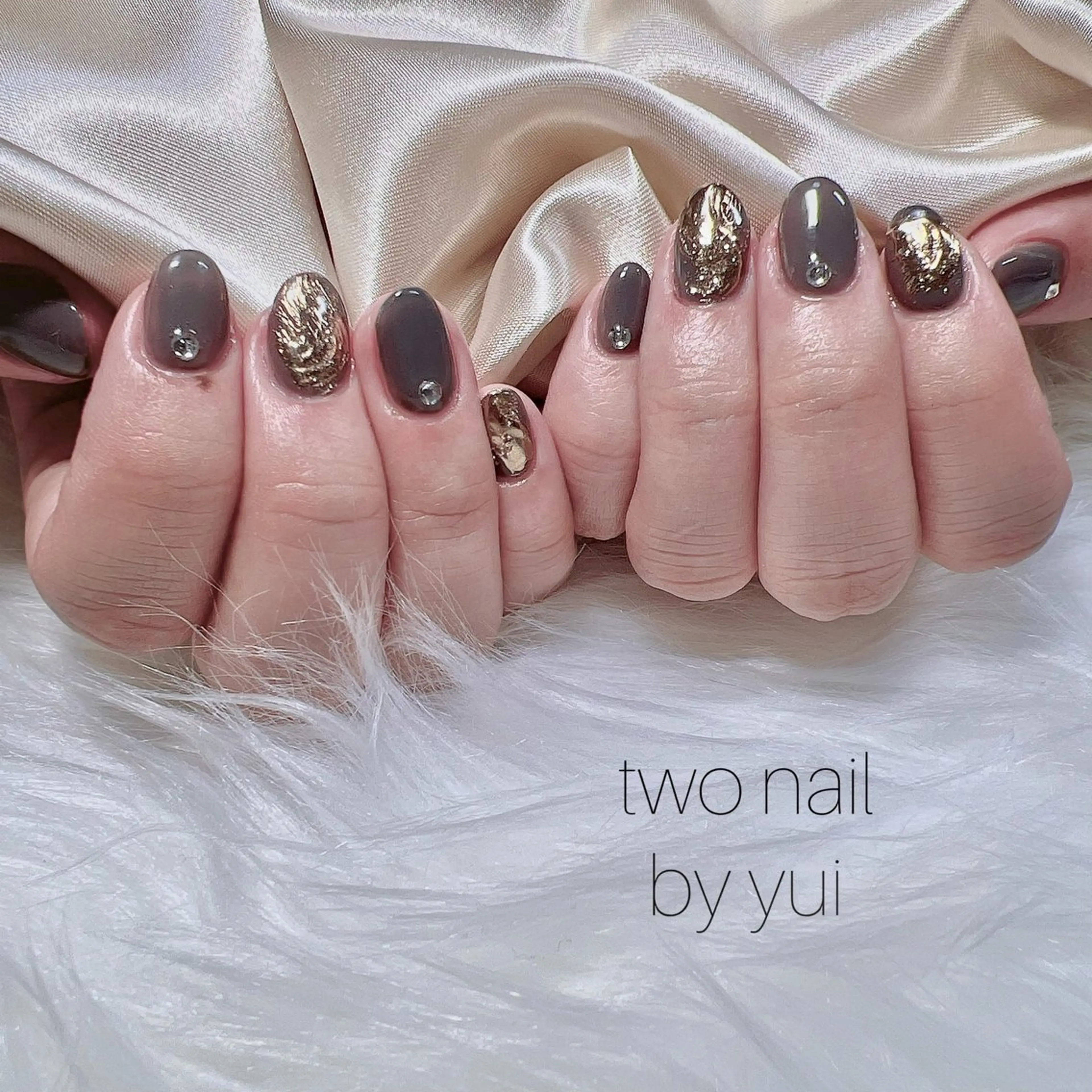ネイル アートネイル ネイルチップ ホワイト ハンドネイル two nailのネイルデザイン
