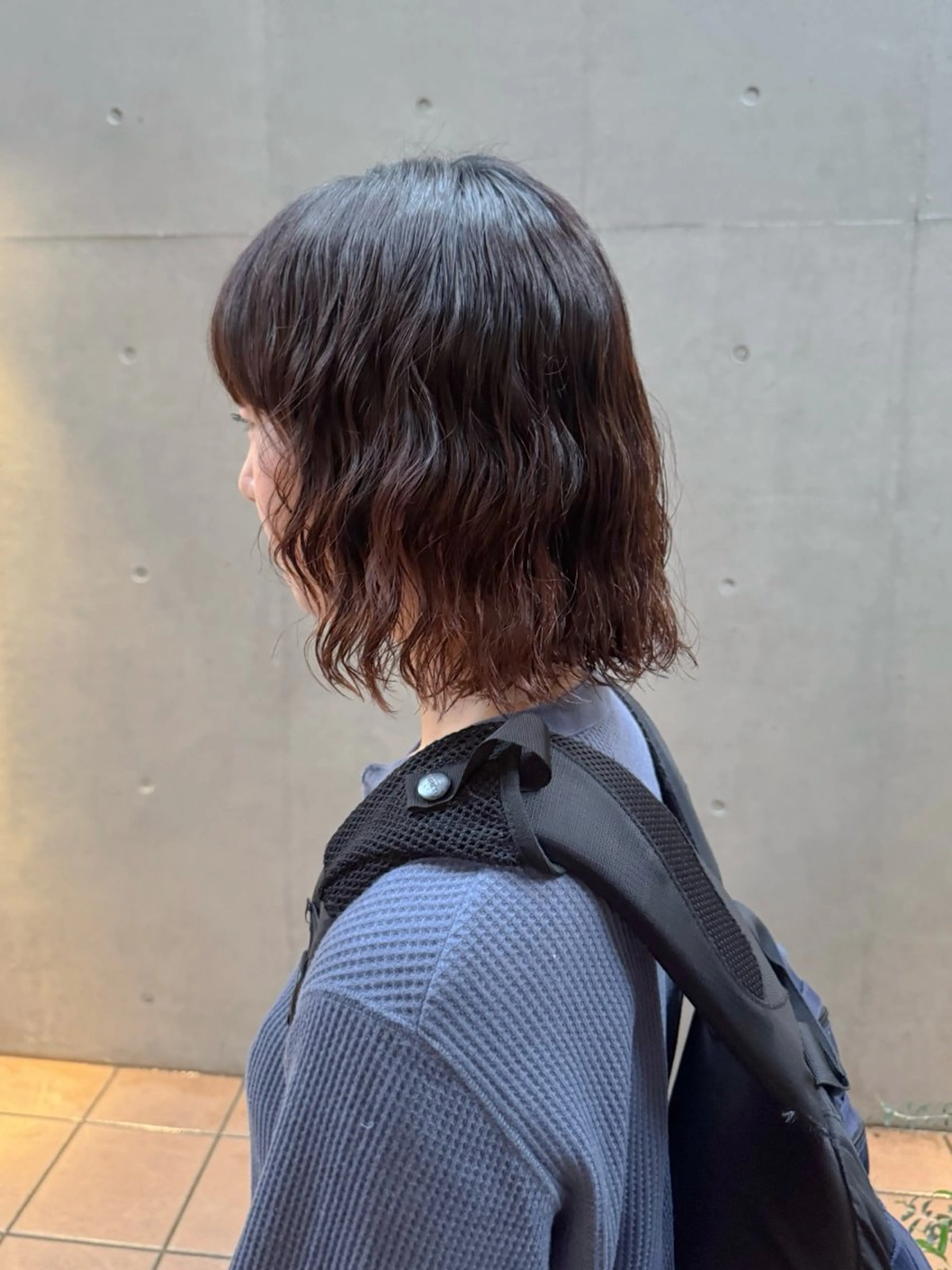 ショート パーマ ボブ カット パーマ 大橋 芽衣のヘアスタイル