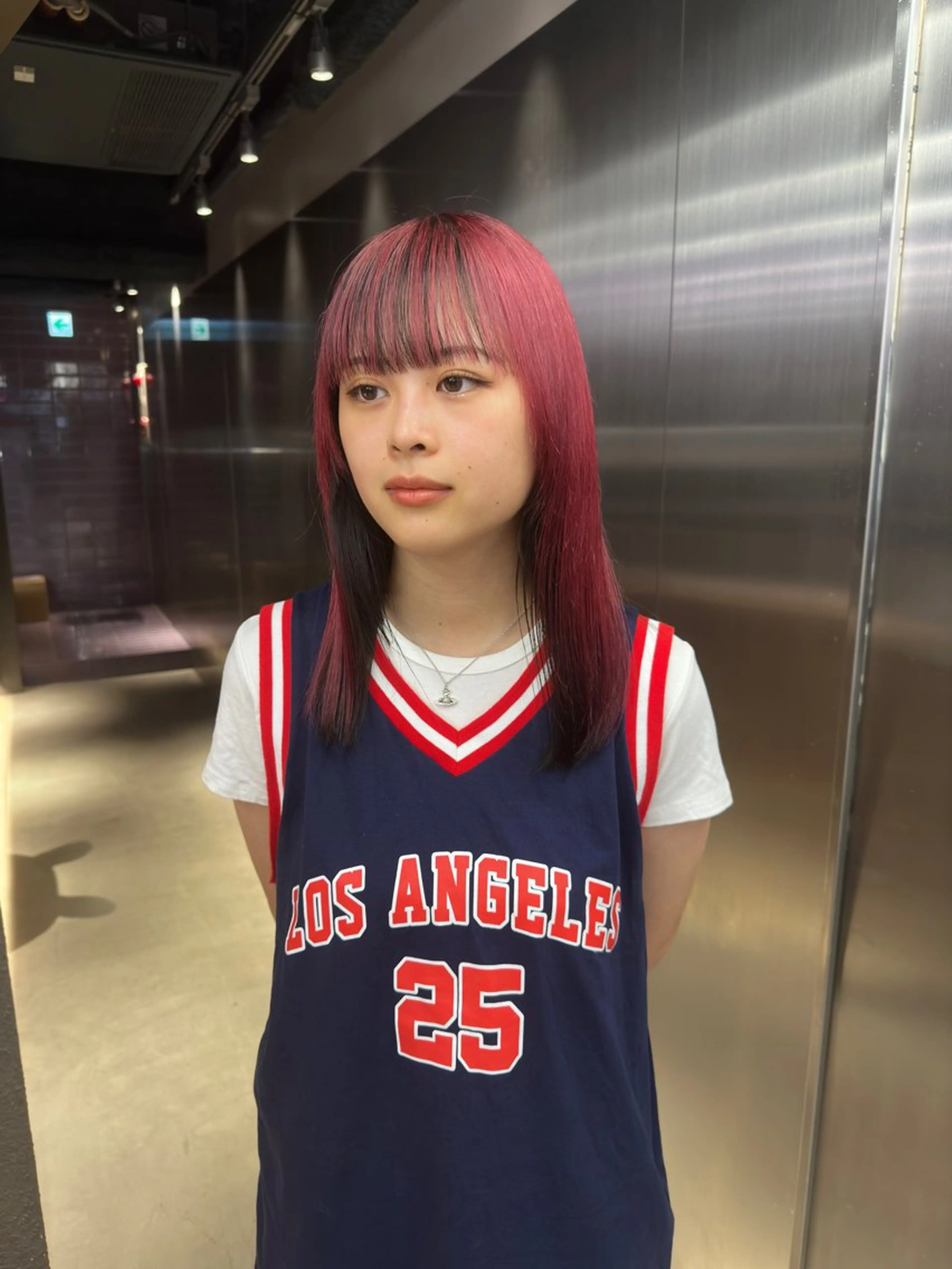 ミディアム カラー 黒髪 レッドカラー ヘアカラー トリートメント enne栄店 /ブリーチ/ブリーチカラー/ダブルカラー/髪質改善/ケアブリーチ【エン】所属・鈴木直之/ハイトーン /ボブ/美髪矯正のヘアスタイル