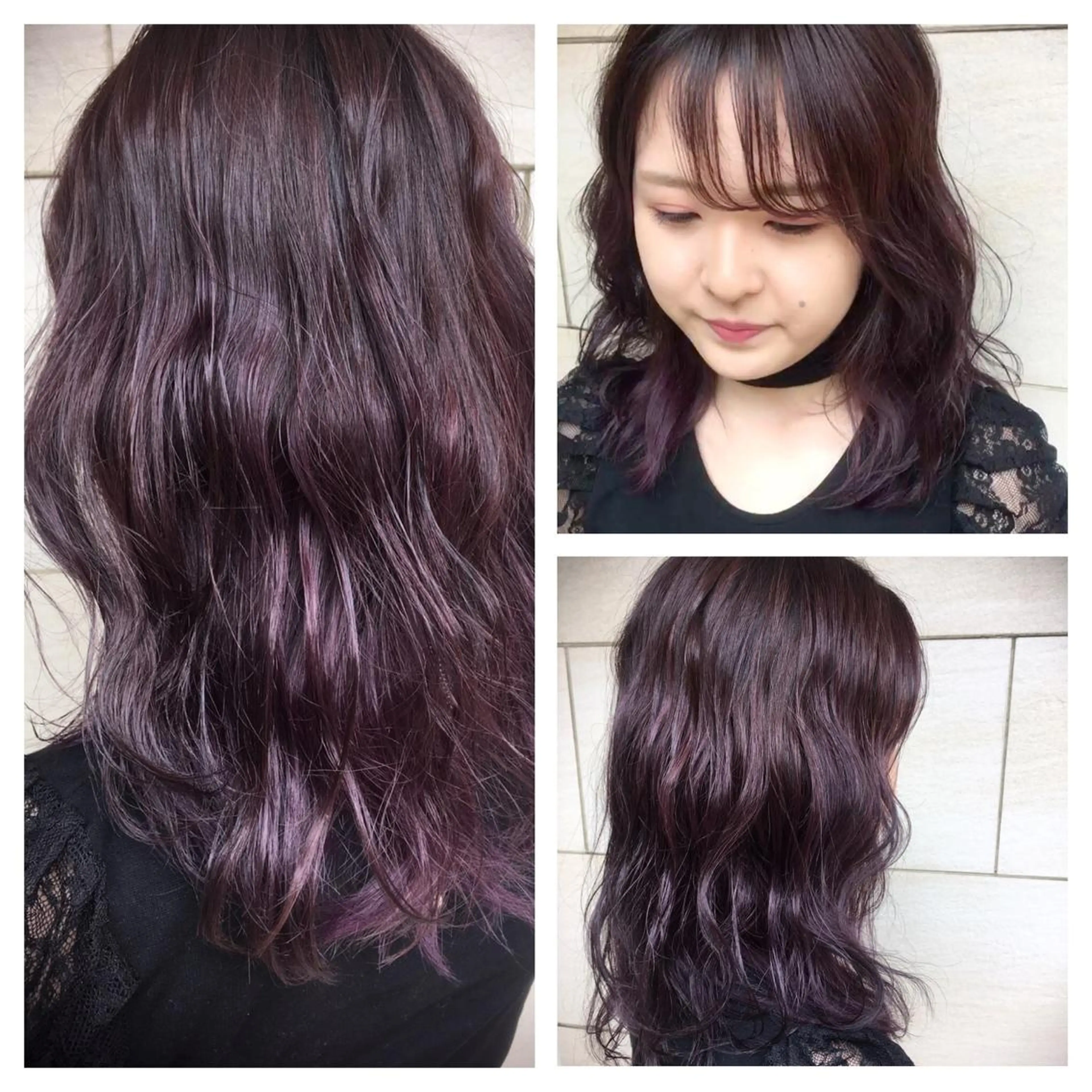 セミロング カラー ダブルカラー ママ美容師 マリンさんのヘアスタイル